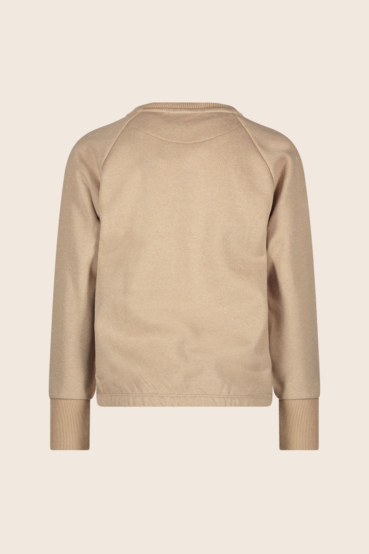LikeFLO Girls Davina Flo Girls Sweater With Artwork Grey Melee Golden Lurex - LikeFlo