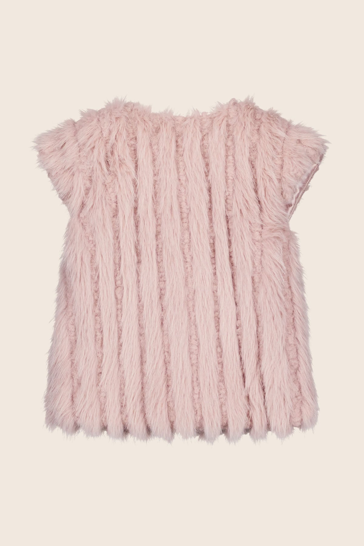 LikeFLO Girls Doutze Flo Girls Long Hair Fur Bodywarmer Old Pink - LikeFlo