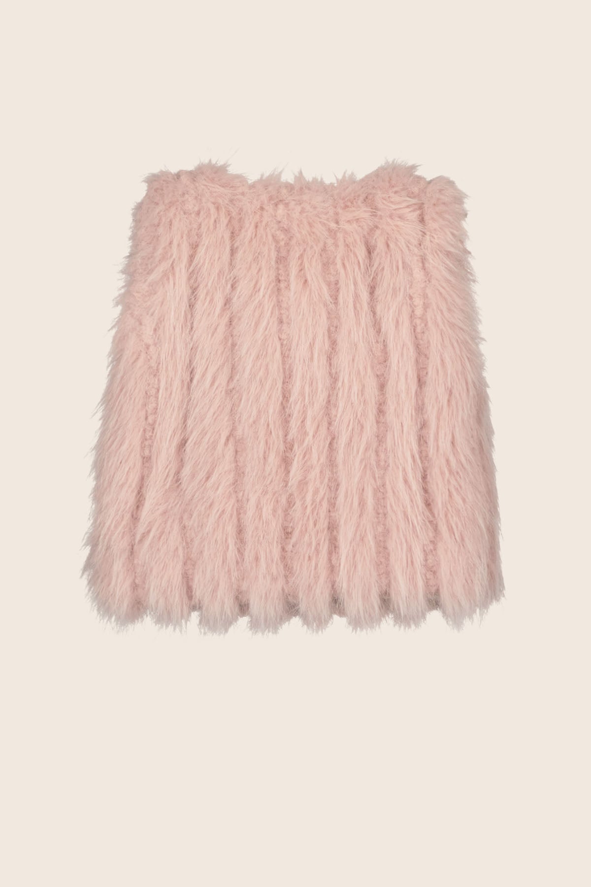 LikeFLO Mini Grace Mini Flo Long Hair Fur Bodywarmer Old Pink - LikeFlo