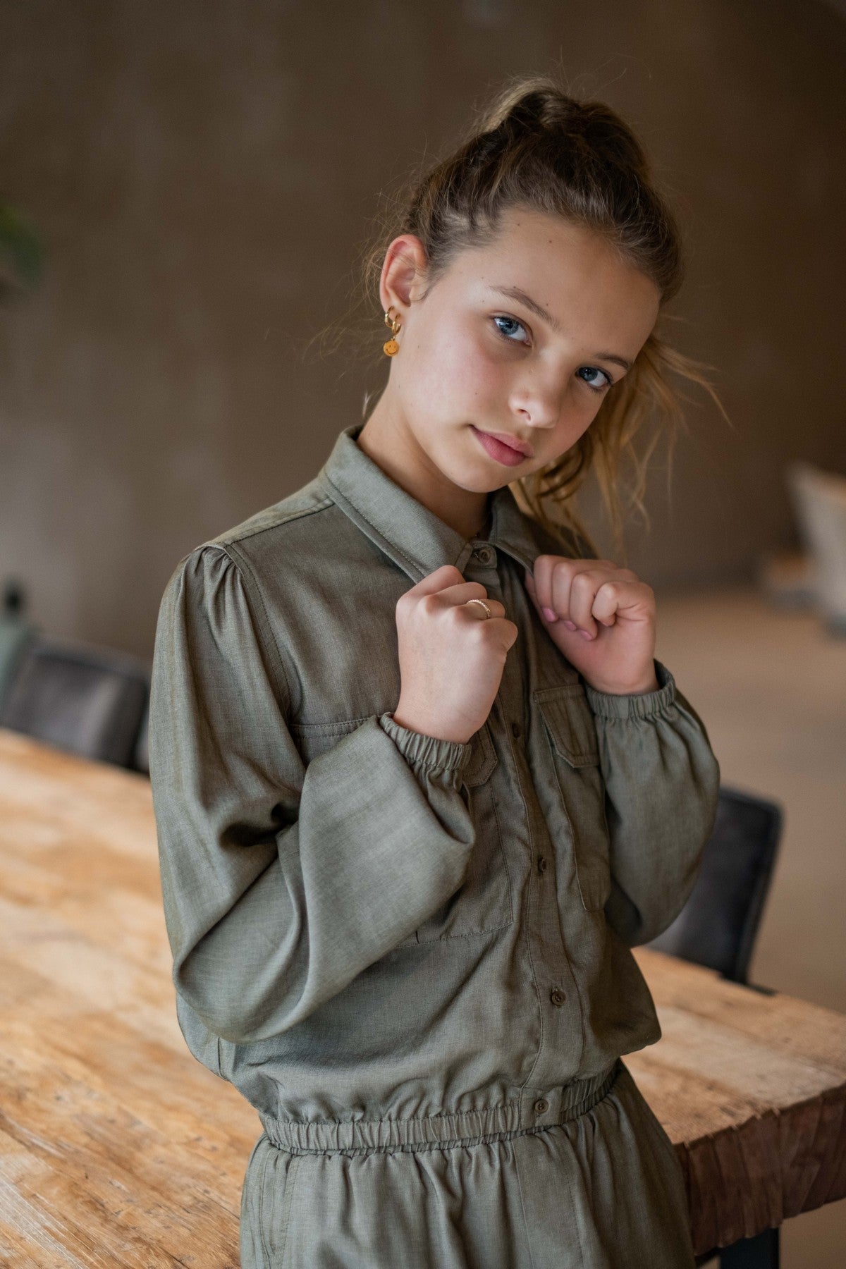 Like Flo Candy blouse Army