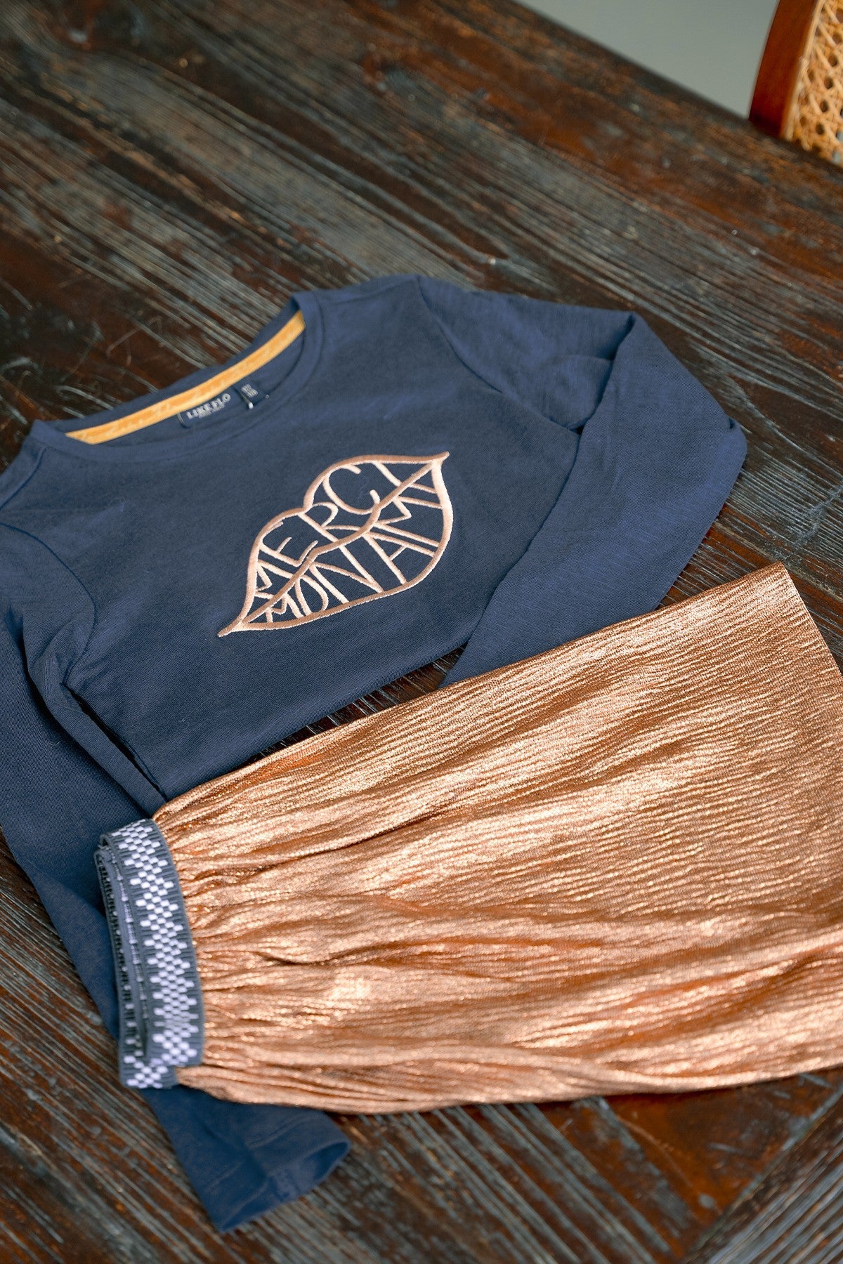 Like Flo Emy top Navy