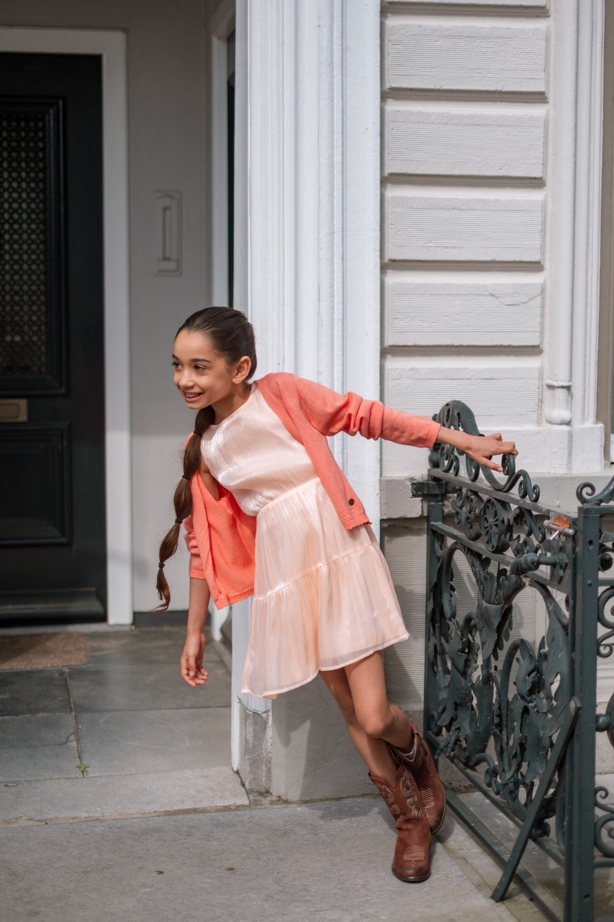 Like Flo Derby Sweater Peach