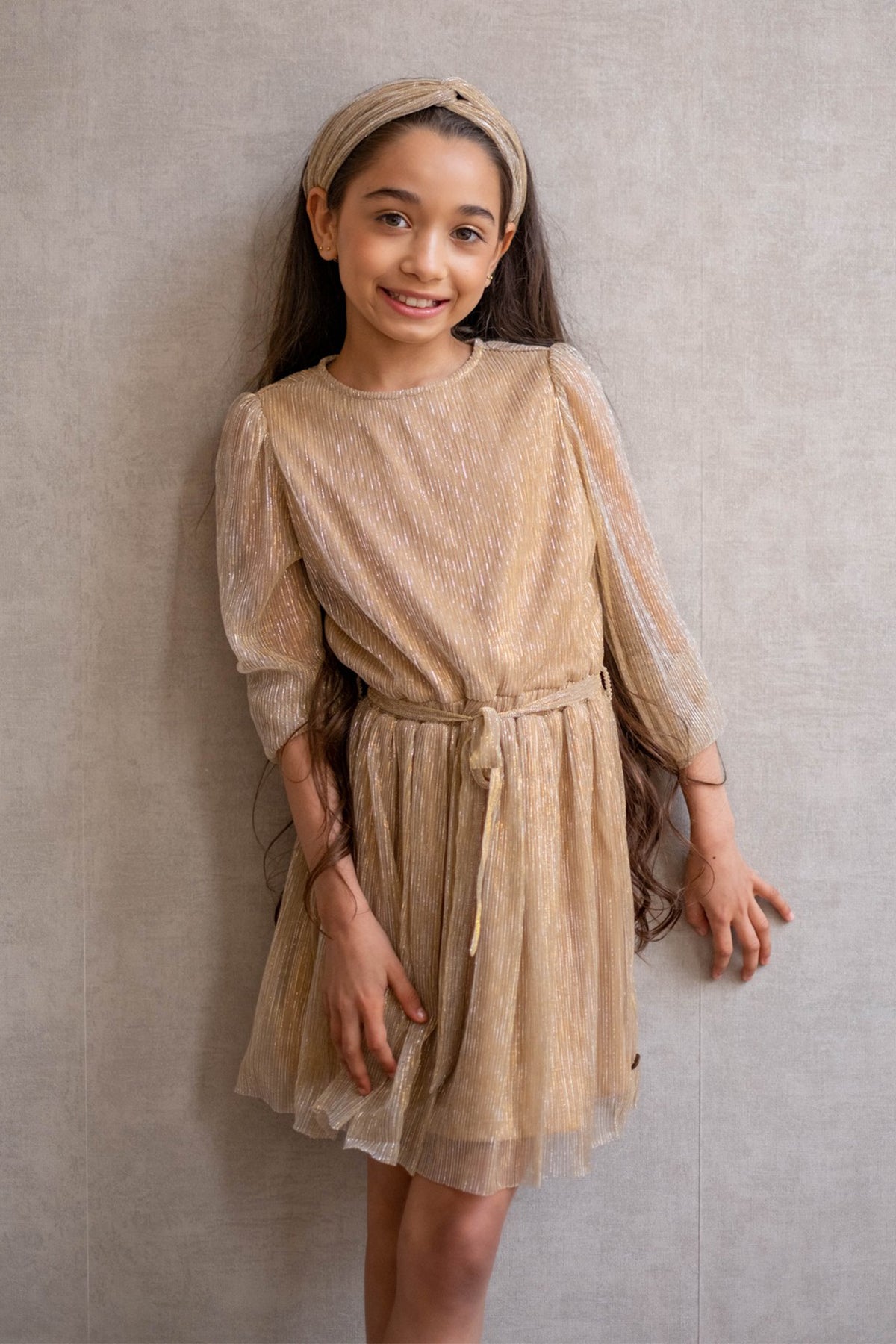 Like Flo Maze Dress Soft gold