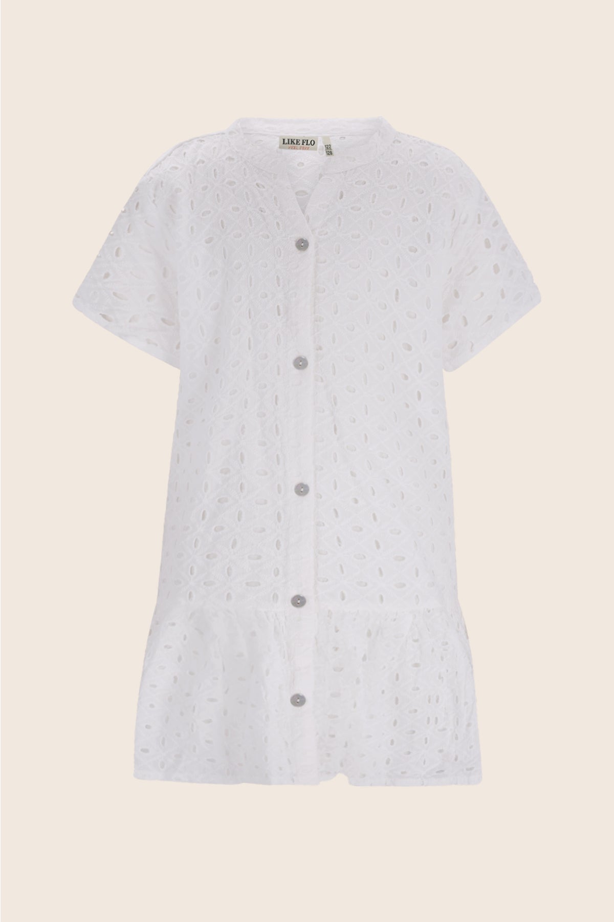 Like Flo Mace Dress Off white