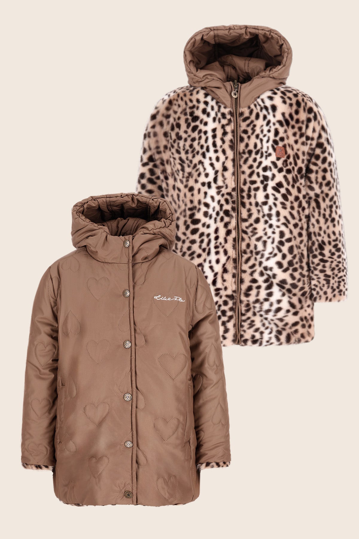 LikeFlo Anna Reversible Jacket Donkerbruin