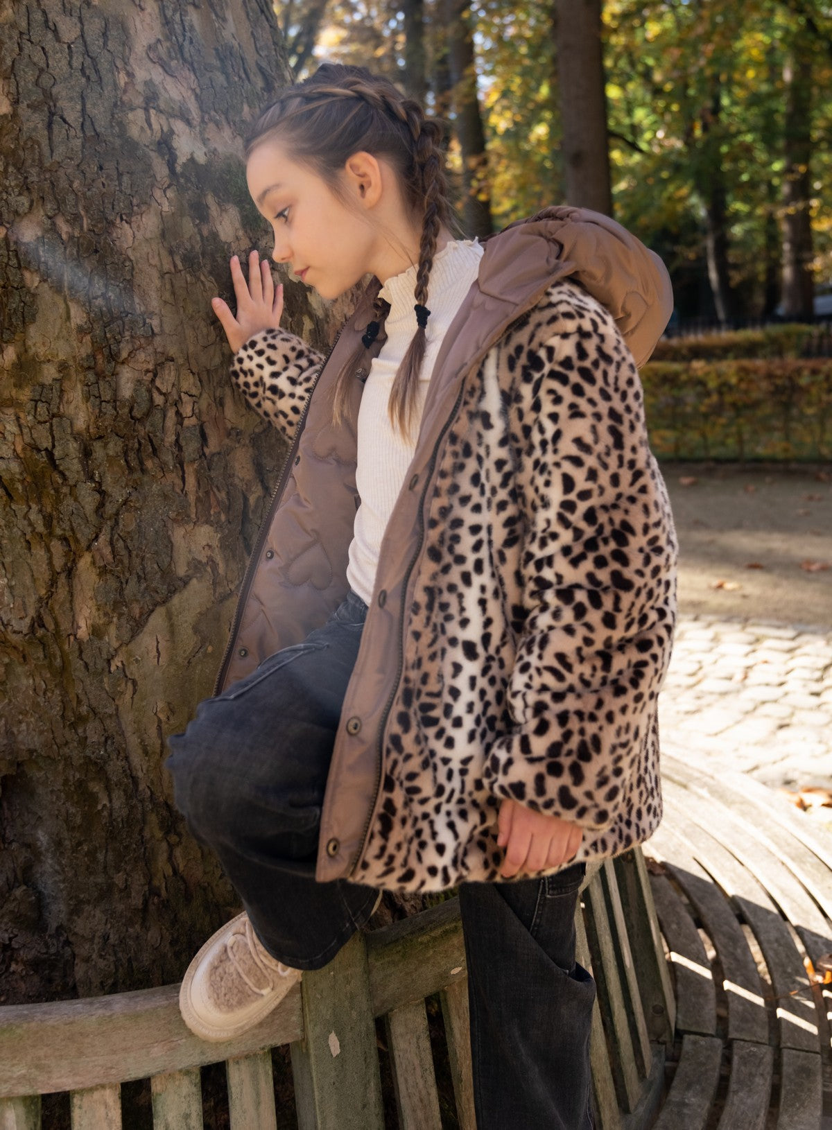 LikeFlo Anna Reversible Jacket Donkerbruin