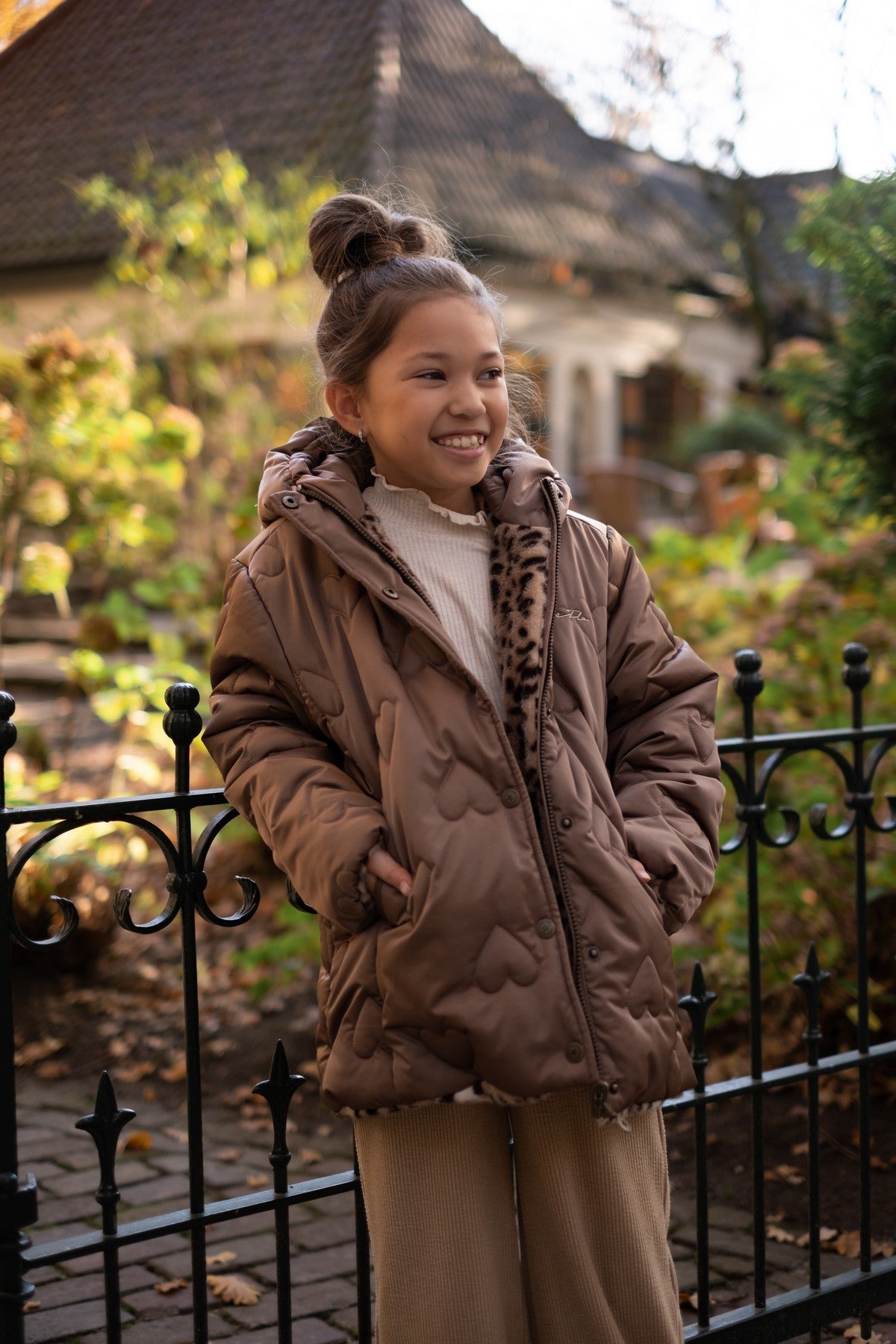 LikeFlo Anna Reversible Jacket Donkerbruin