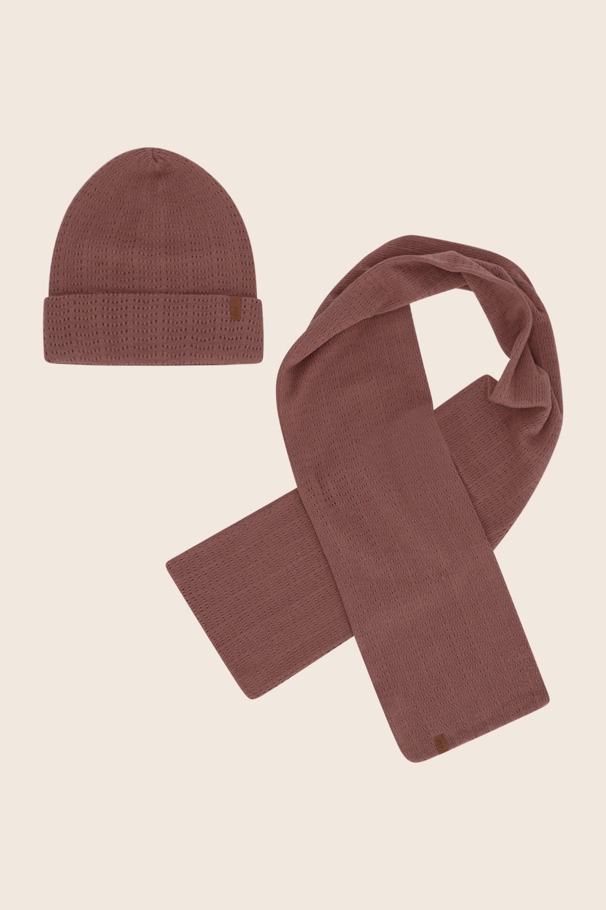 Like Flo Nomée Hat + Scarf Oud roze