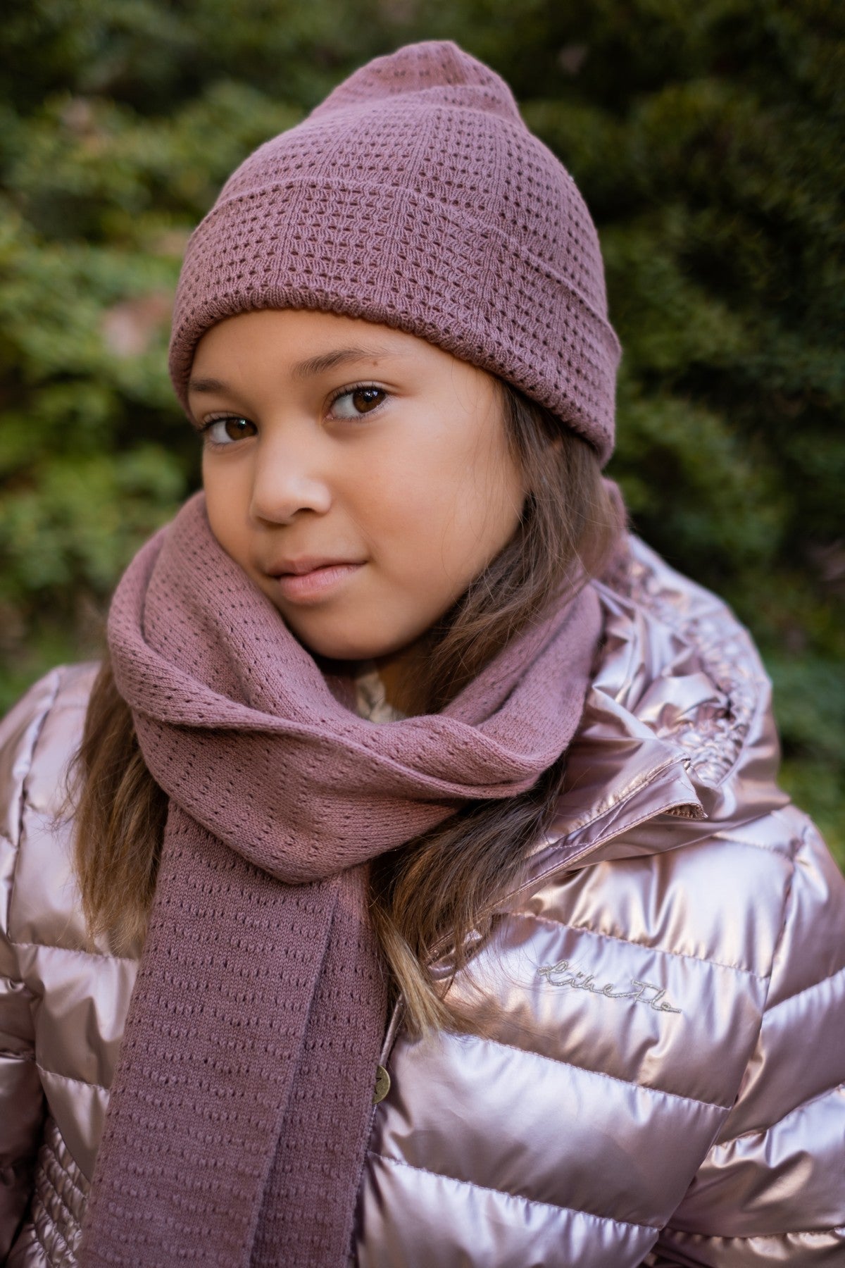 Like Flo Nomée Hat + Scarf Oud roze