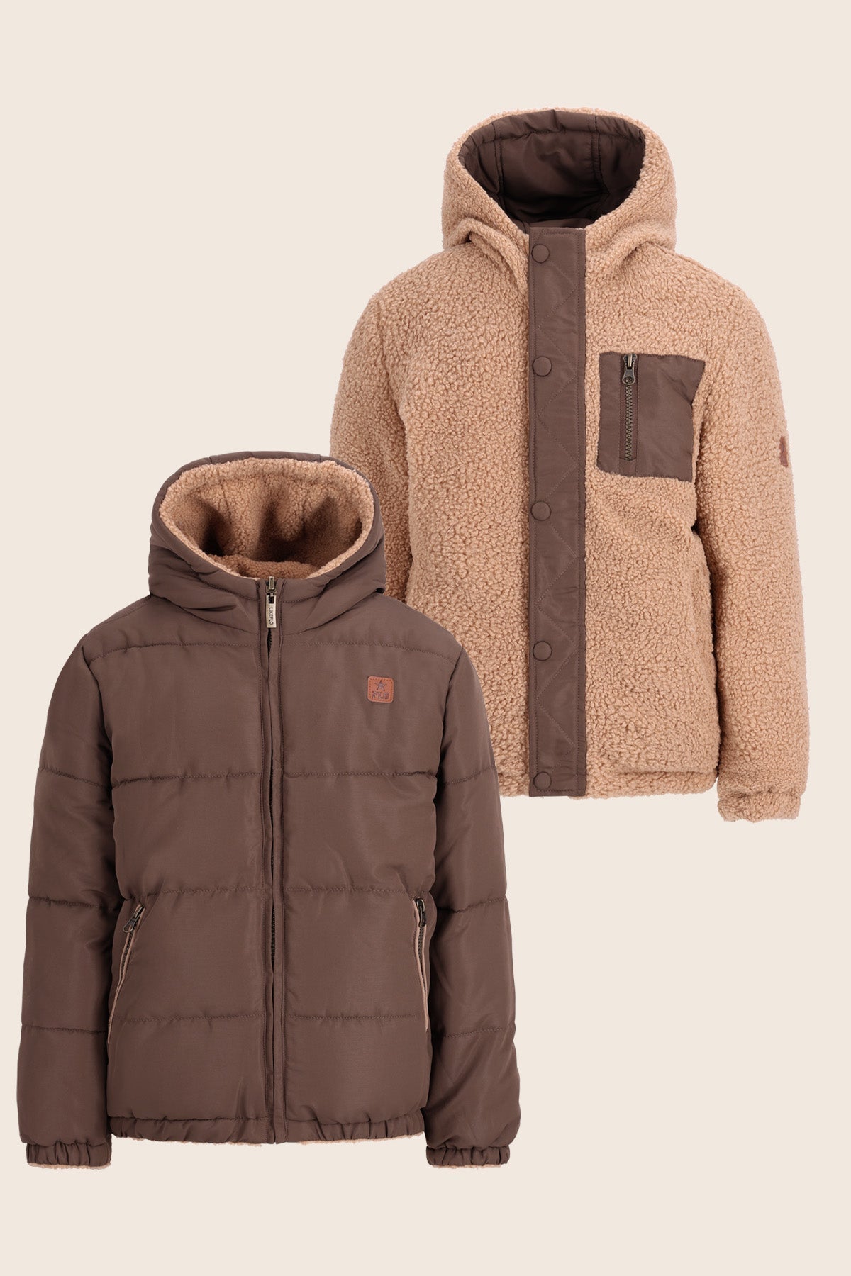 LikeFlo Albon Reversible Jacket Donkerbruin