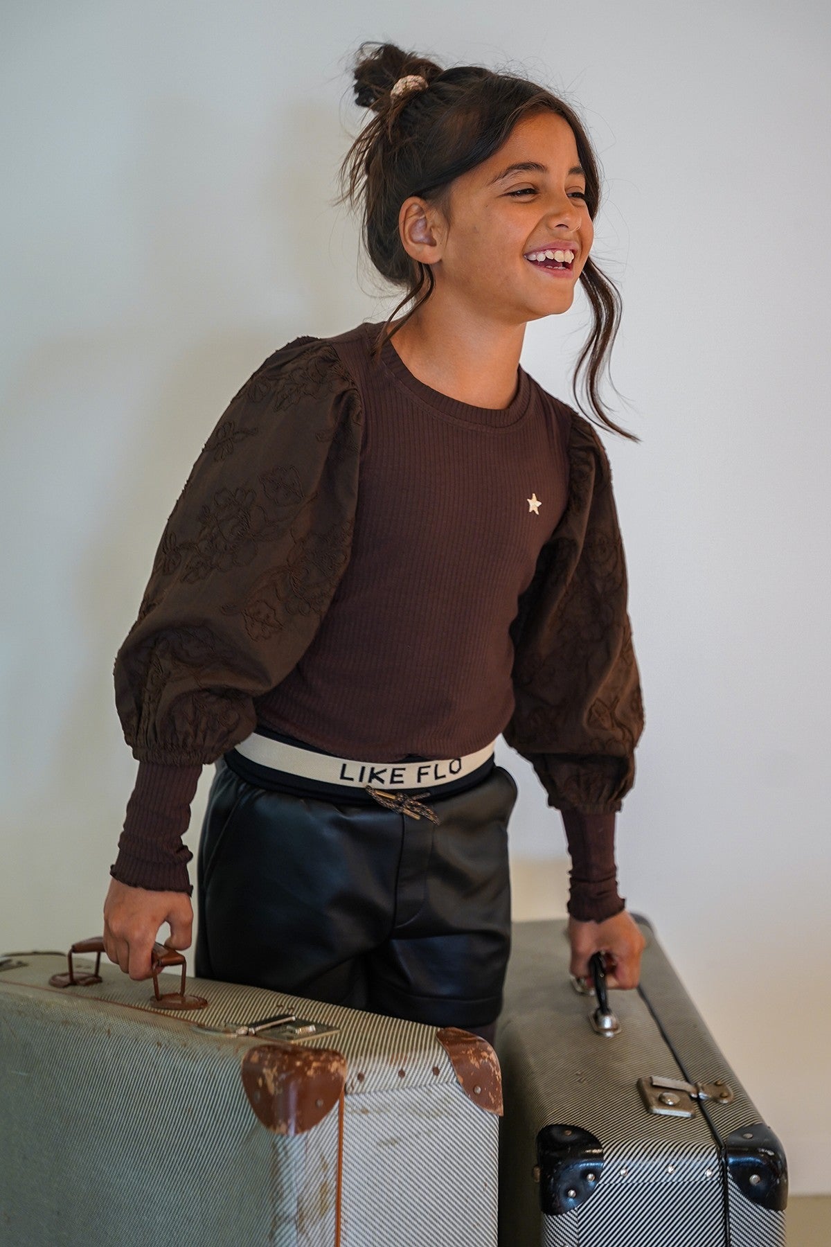 Like Flo Eloise Top Donkerbruin