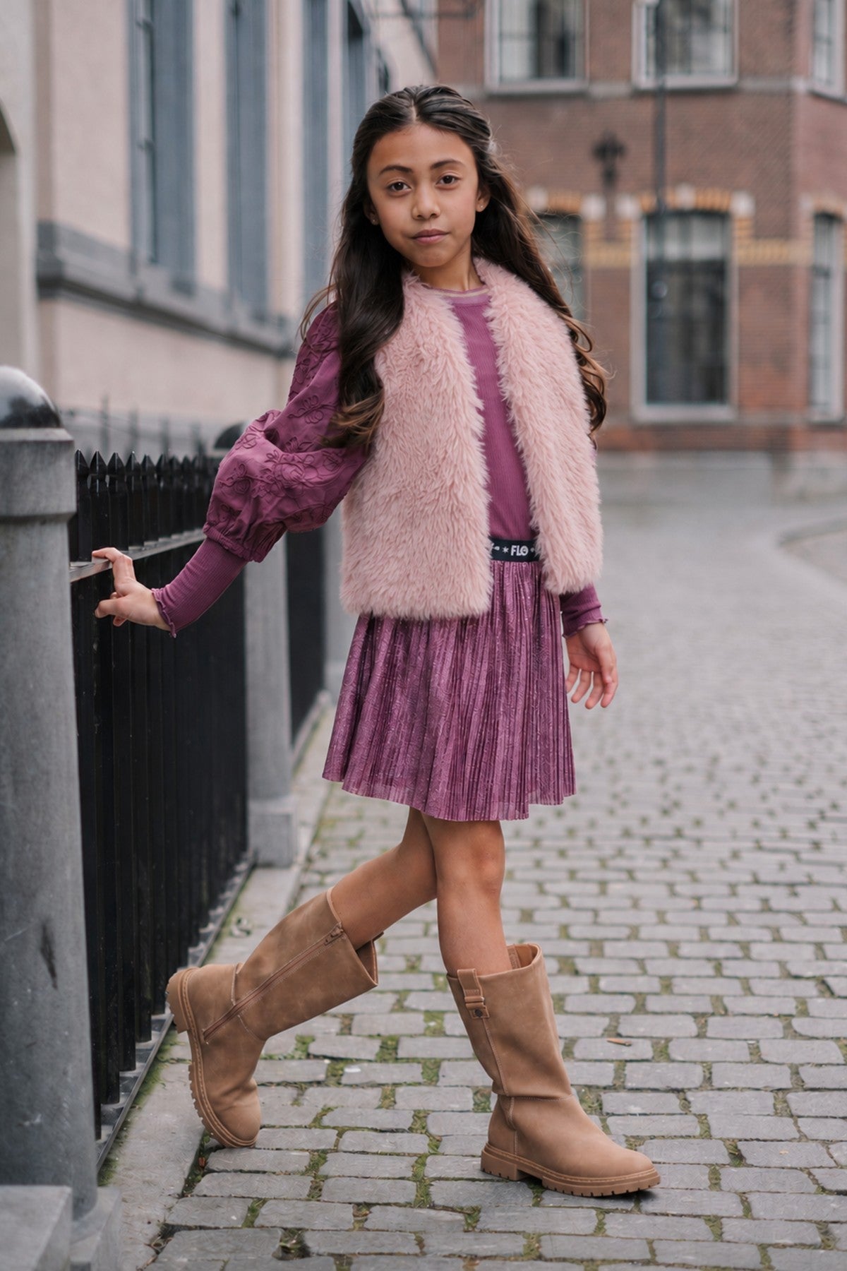 Like Flo Solly Skirt Donkerpaars