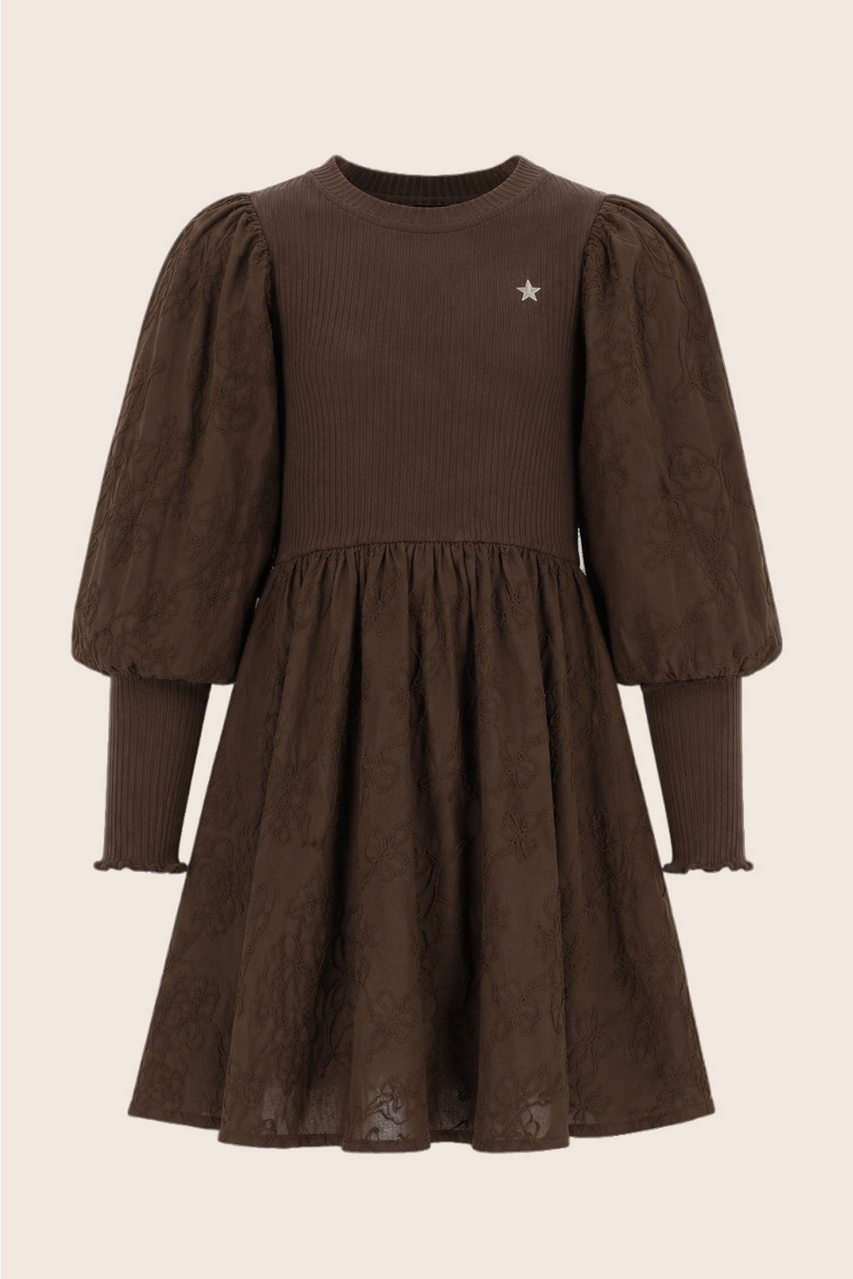 Like Flo Maddy Dress Donkerbruin