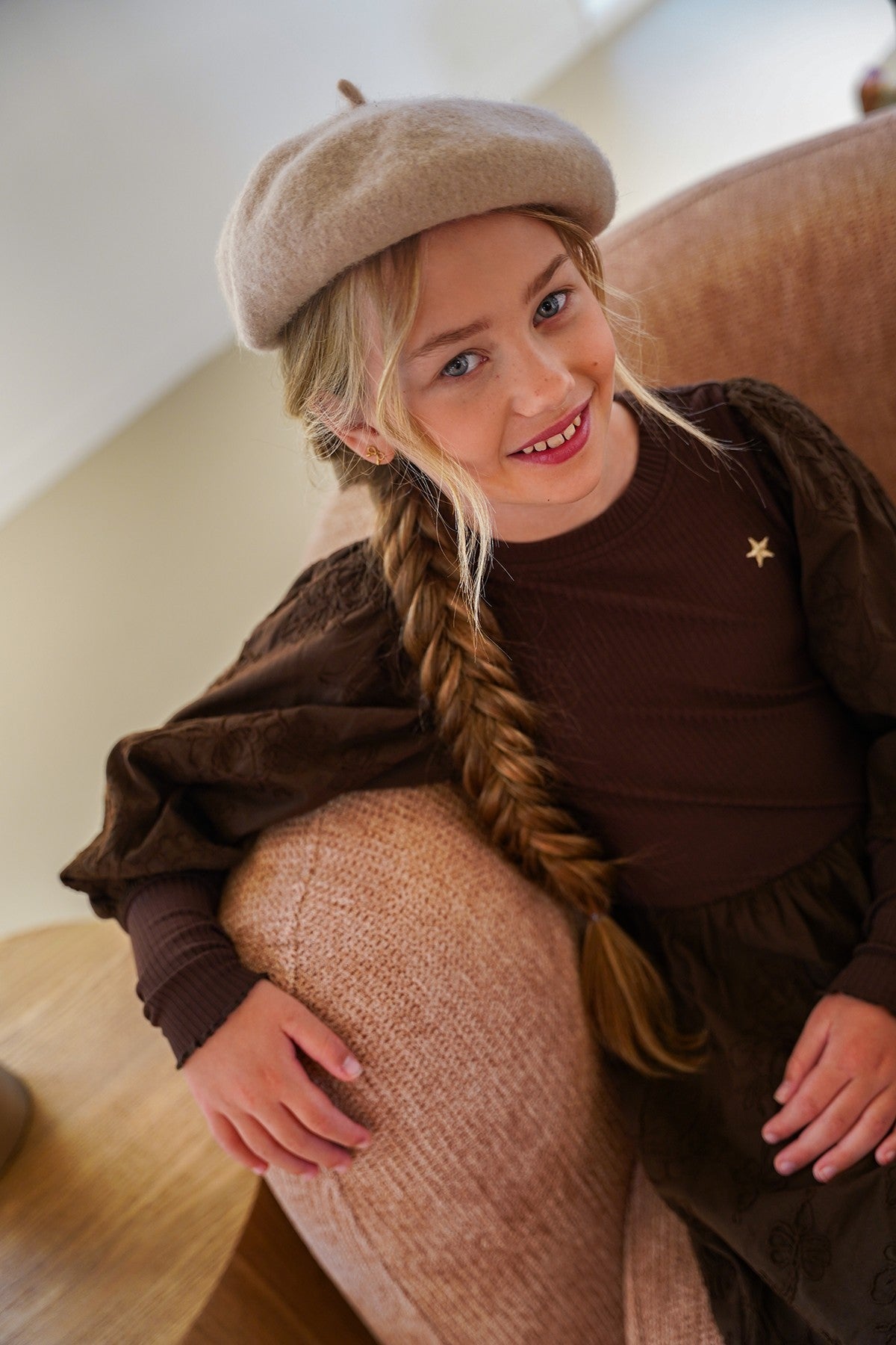 Like Flo Maddy Dress Donkerbruin