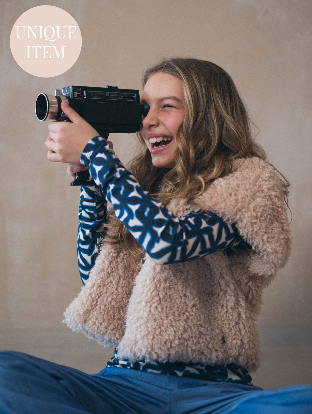 Elin Top Blue flower