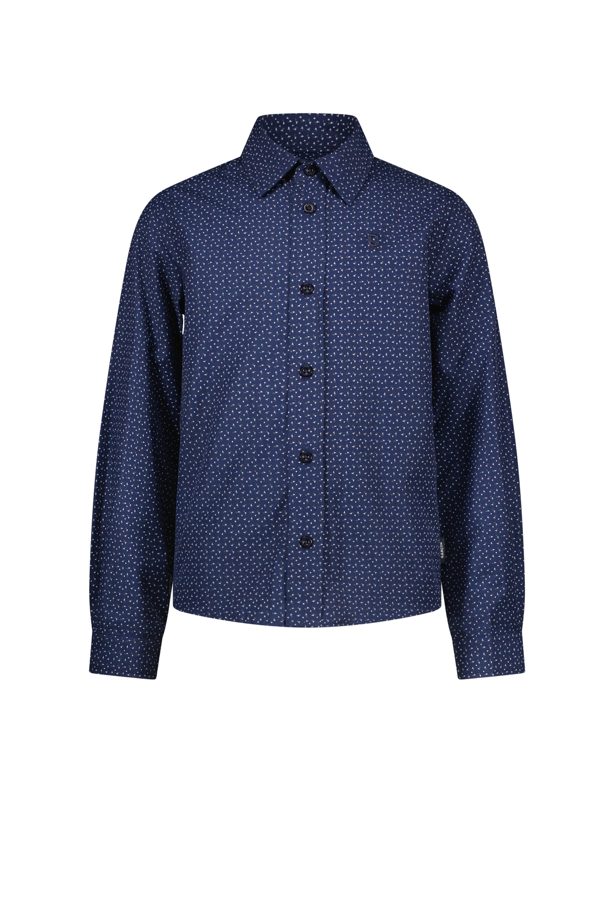 ◘ EVI ◘ all-over-printed shirt *Navy*