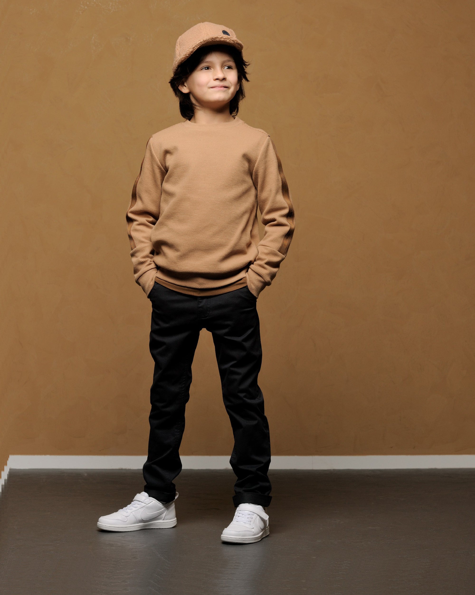 ◘ OLIVER ◘ logo tape sweater *Toffee*