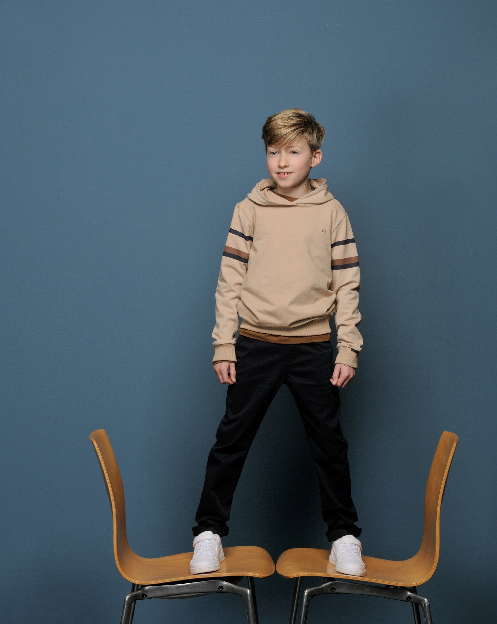 ◘ ORHOOD ◘ striped sleeve hoodie *Nomad*