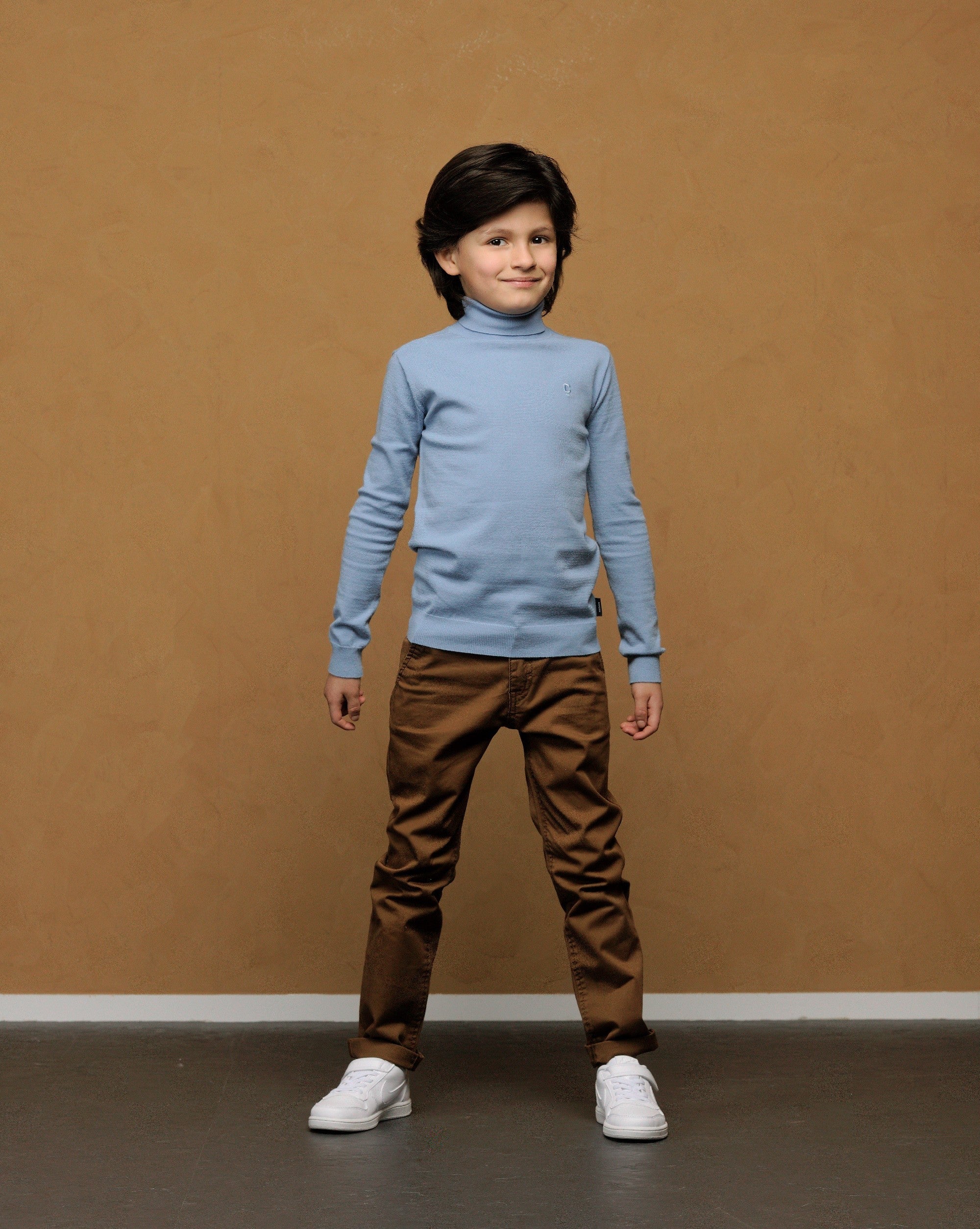 ◘ OLSCOL ◘ knitted turtleneck *Ice Blue*