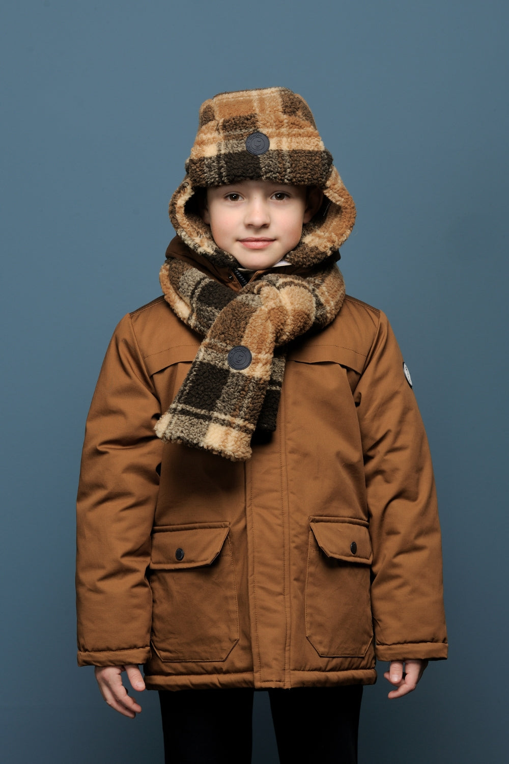 ◘ RELOY ◘ checked teddy hat *Toffee*