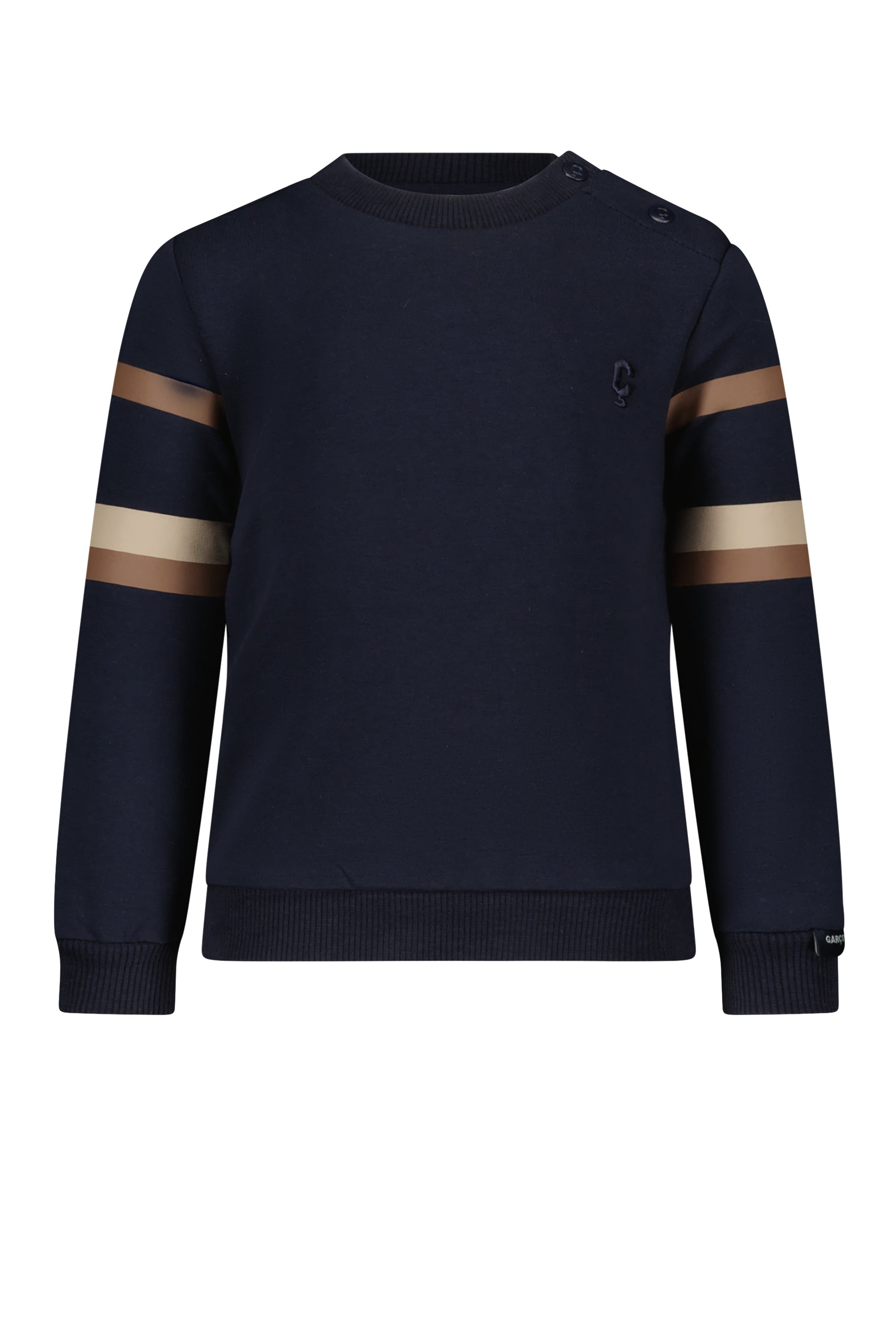 ◘ ONNO ◘ striped sleeve sweater *Navy*