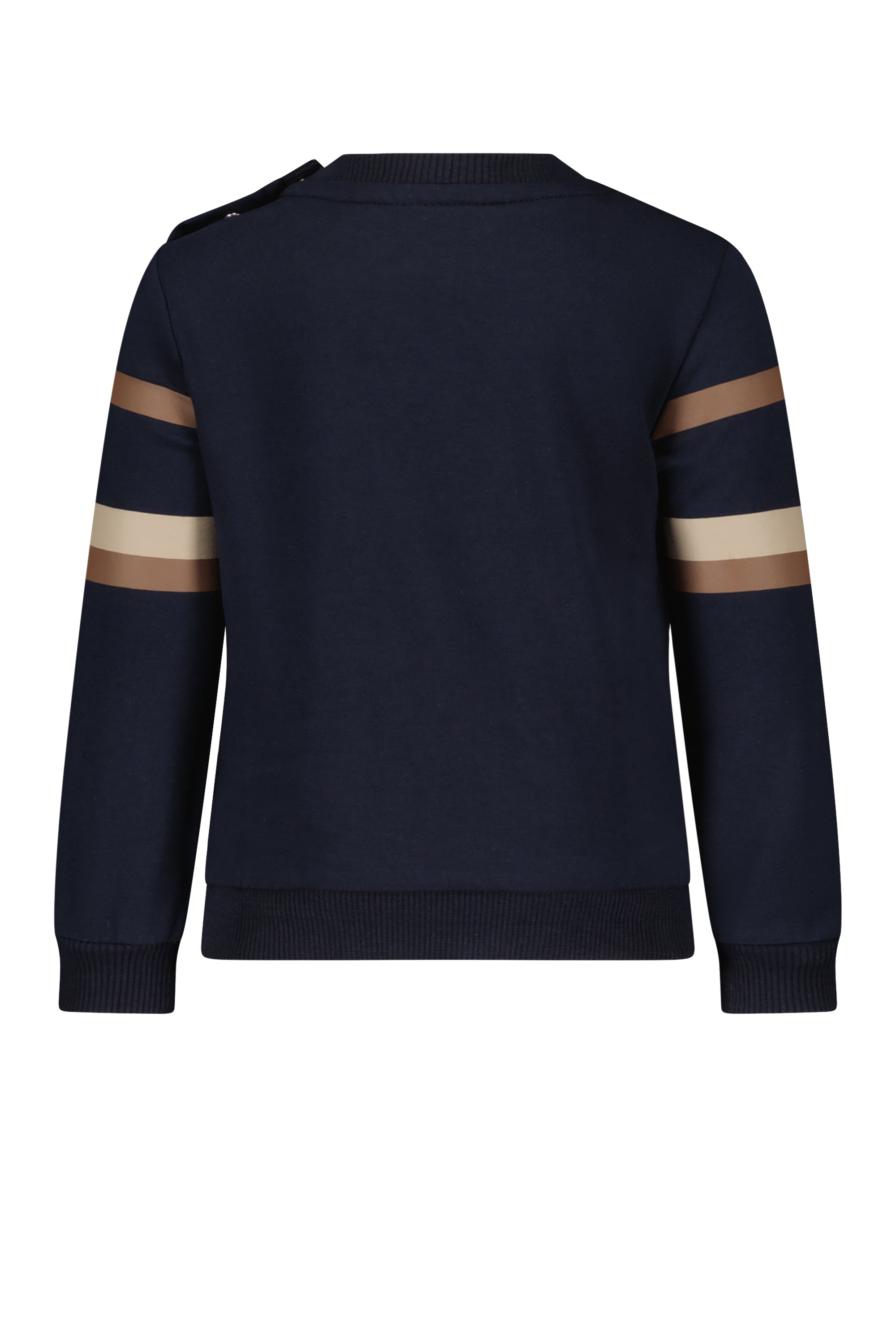◘ ONNO ◘ striped sleeve sweater *Navy*