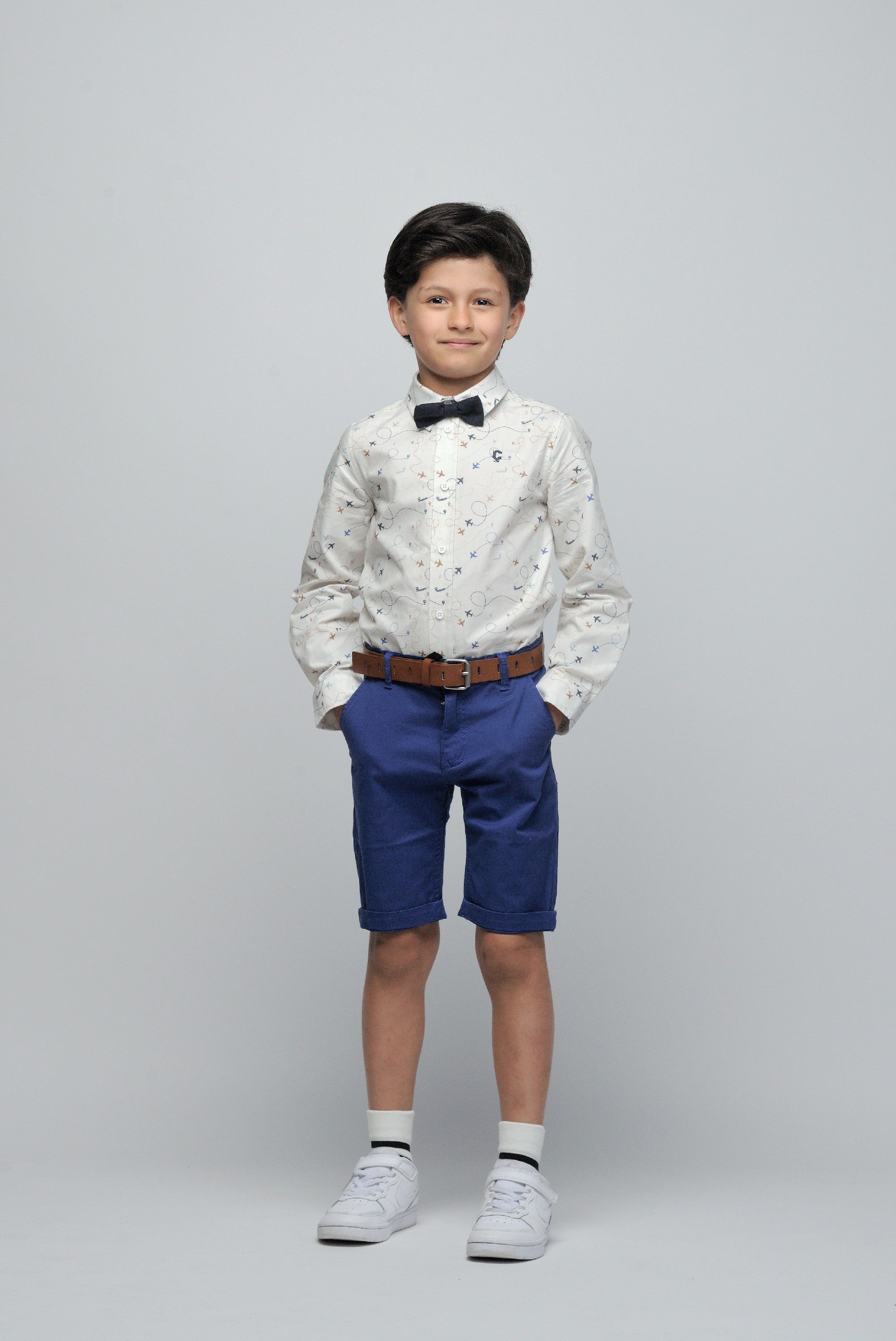 Le Chic Garçon EVAN fitted AOP Garçon shirt *White*