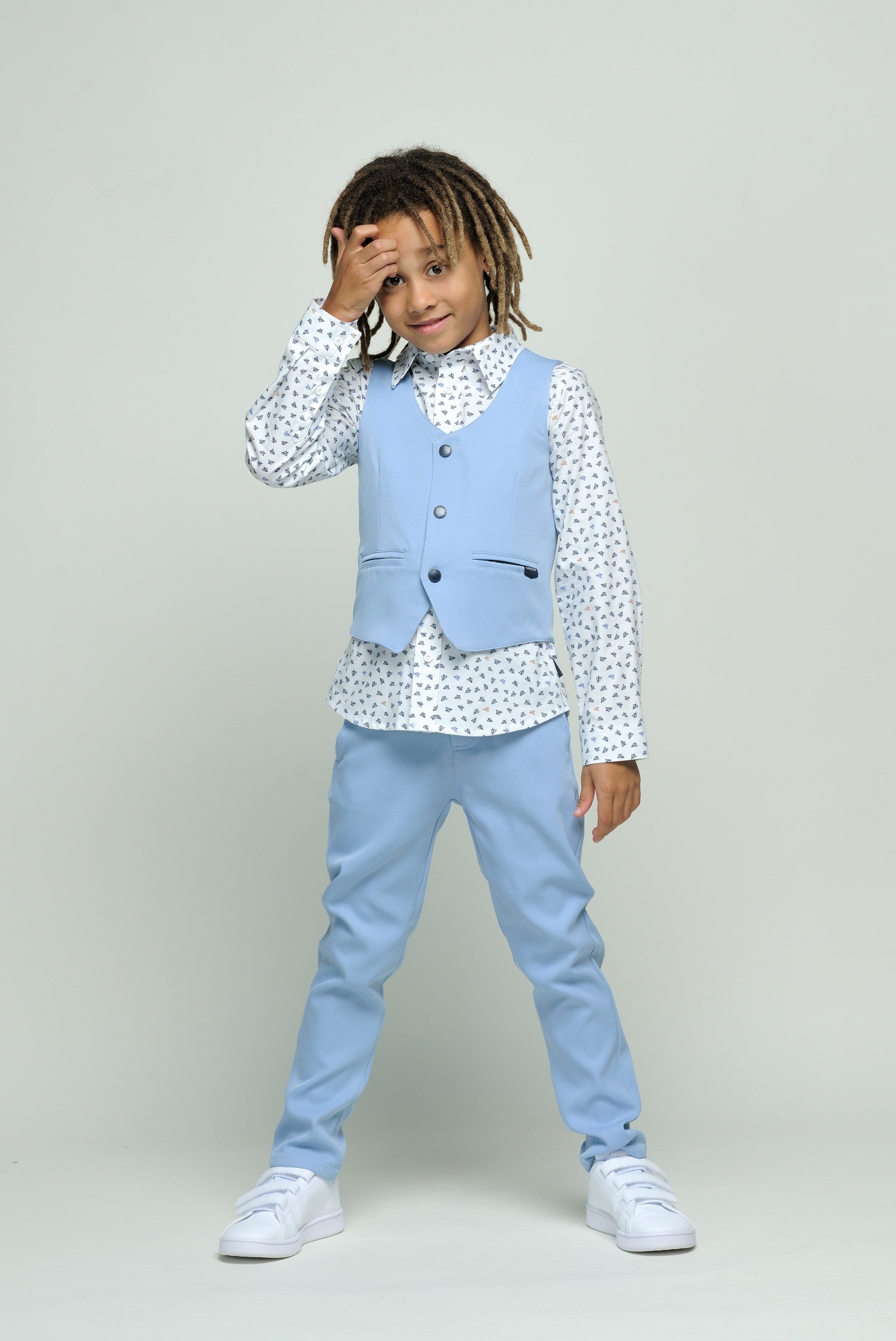 Le Chic Garçon ART Wende-Cardigan *Summer Blue*