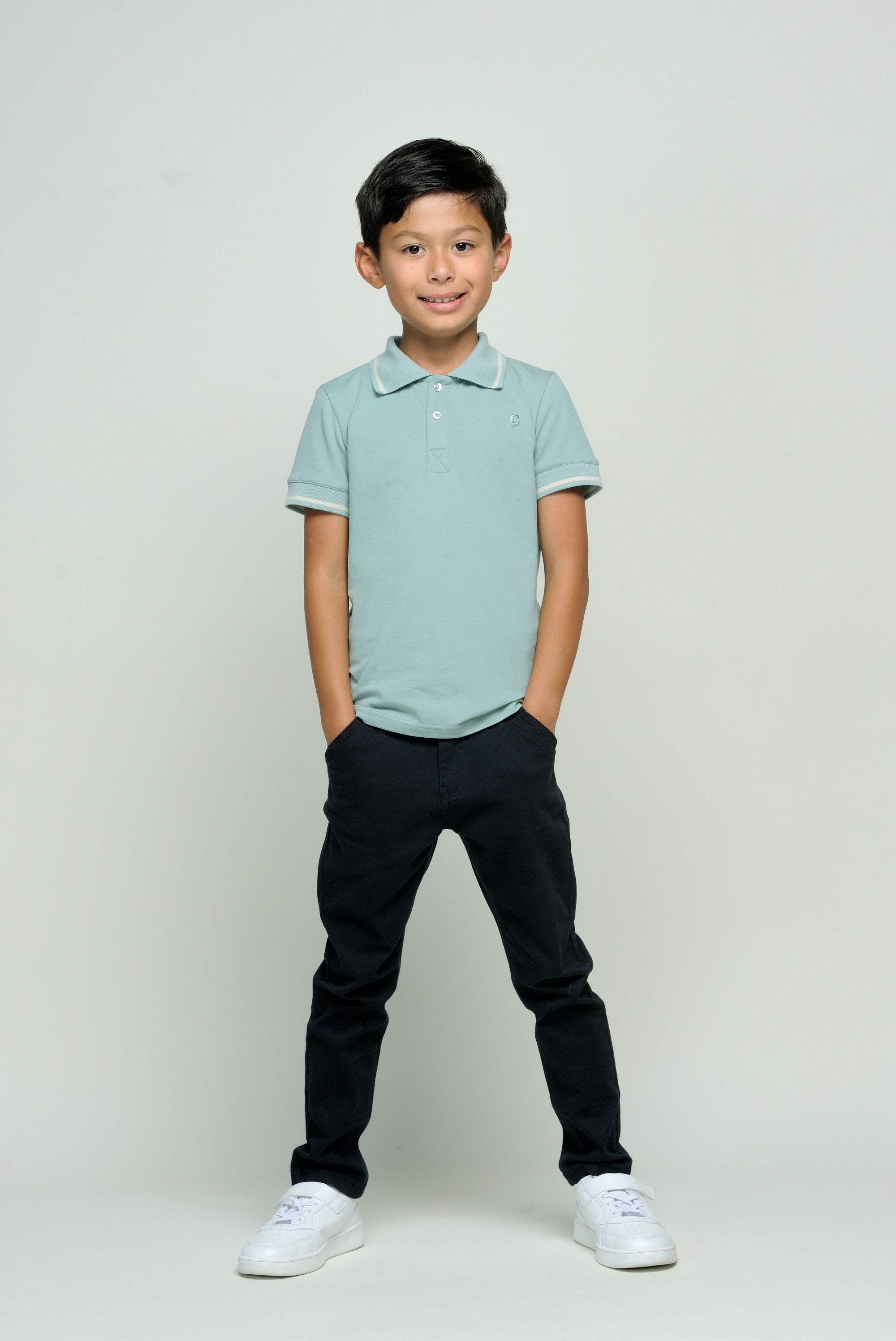 Le Chic Garçon NEILY pique polo *Garçon Green*