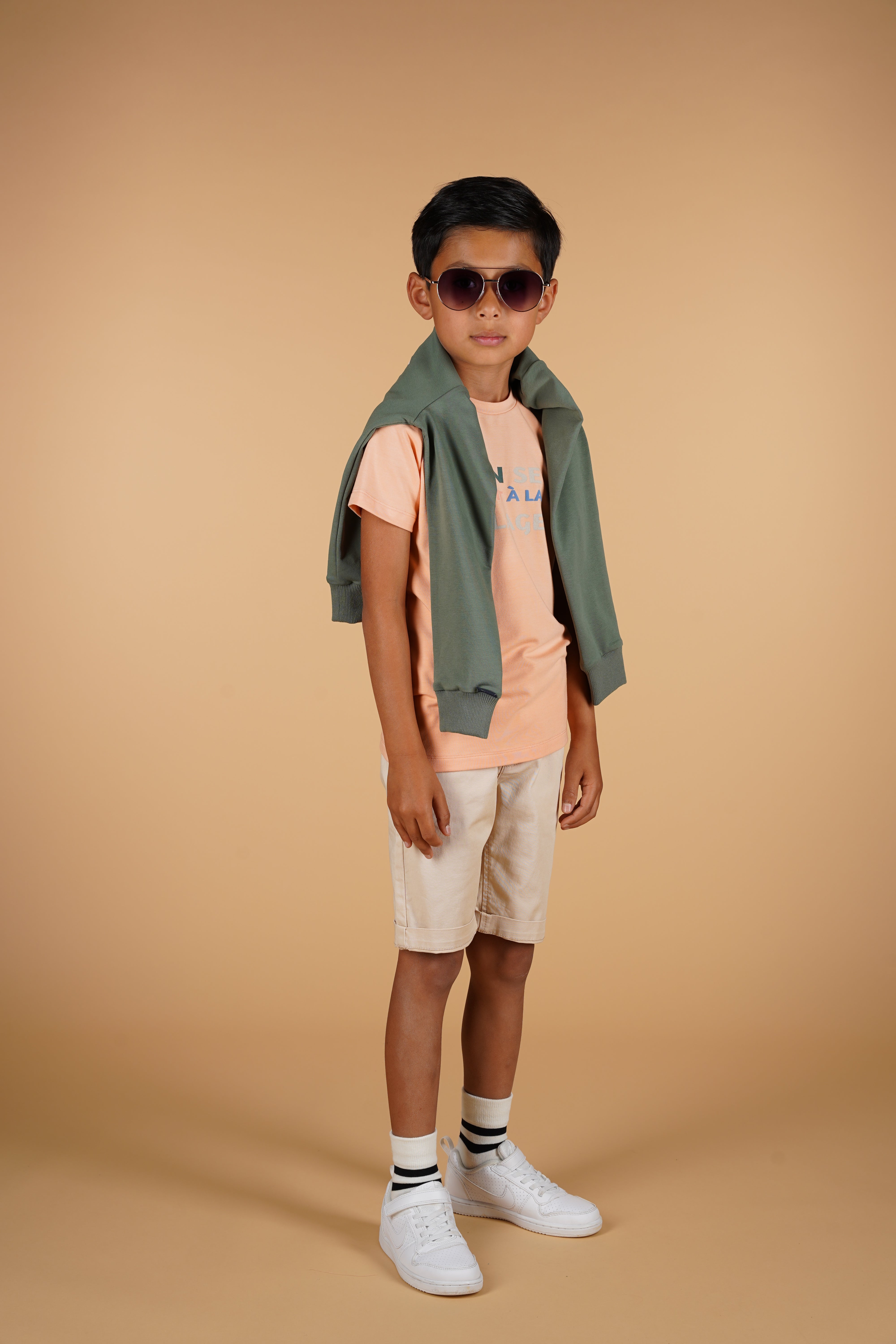 Le Chic Garçon ♦ NOLAN ♦ a la plage T-shirt peach