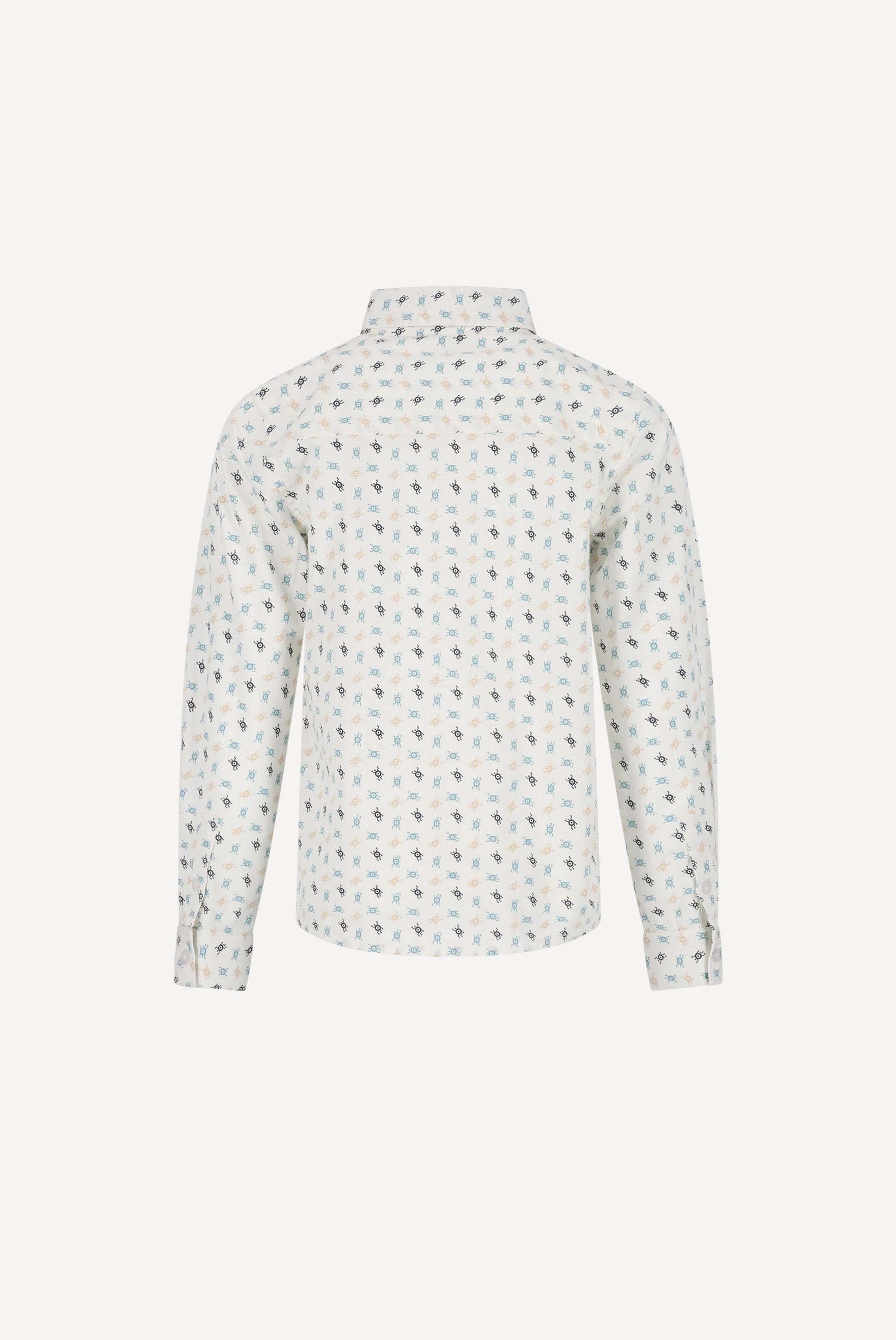 Le Chic Garcon EVI overhemd. Robot Eye Sage AOP Garcon