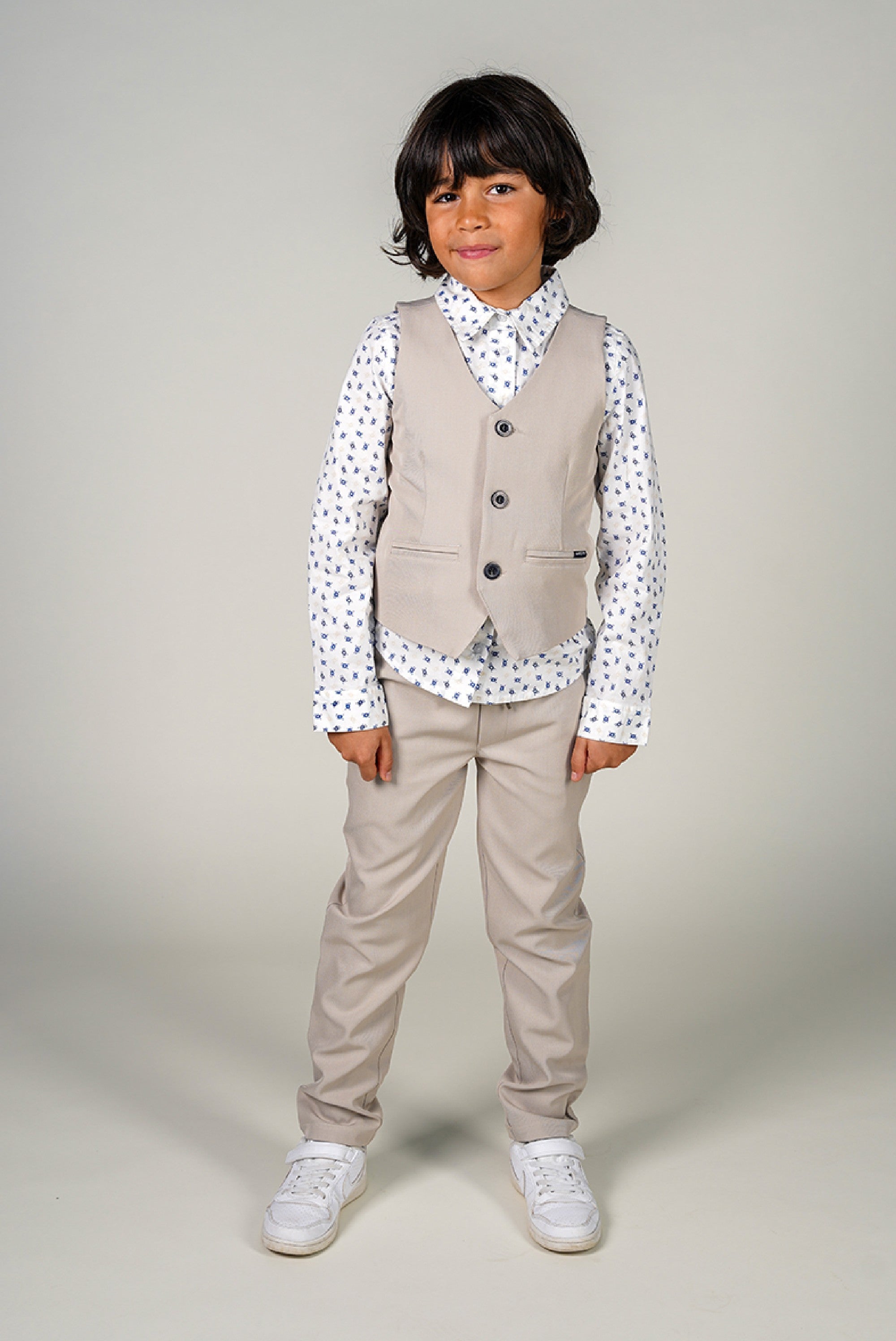 Le Chic Garcon ART gilet. Oyster Grey