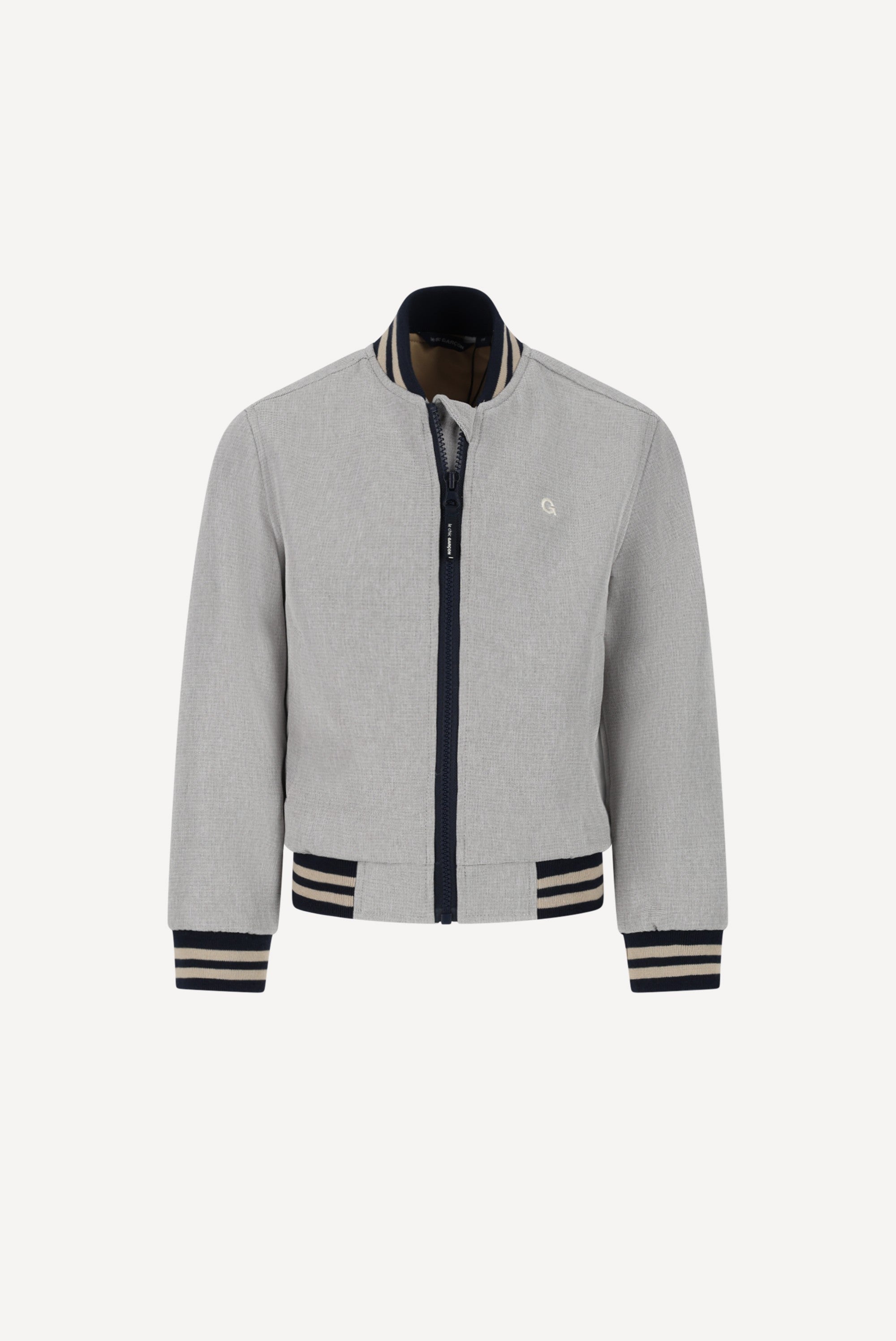 Le Chic Garcon BRIAN bomber. Grey Melange