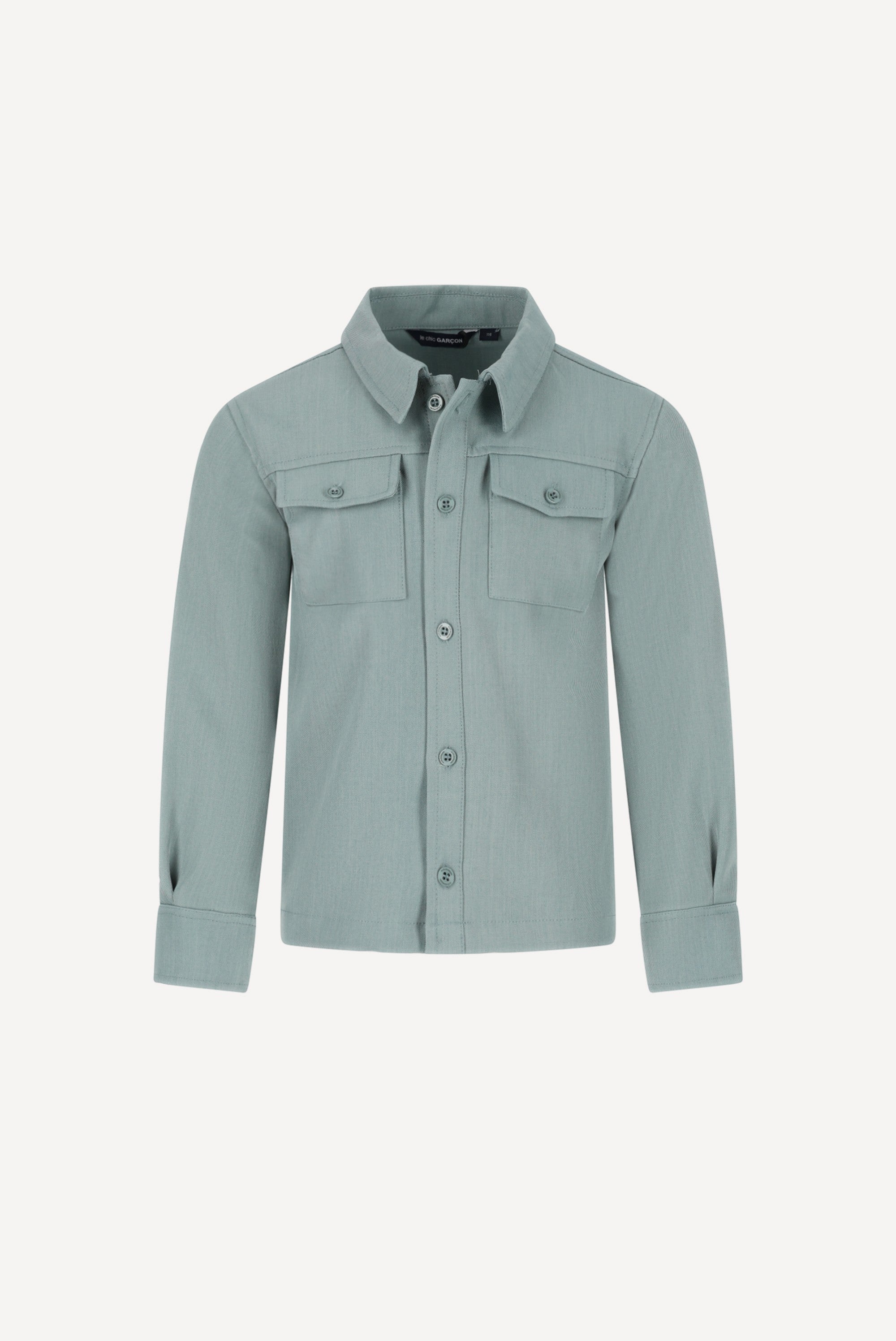 Le Chic Garcon EVILO overshirt. Sage Green