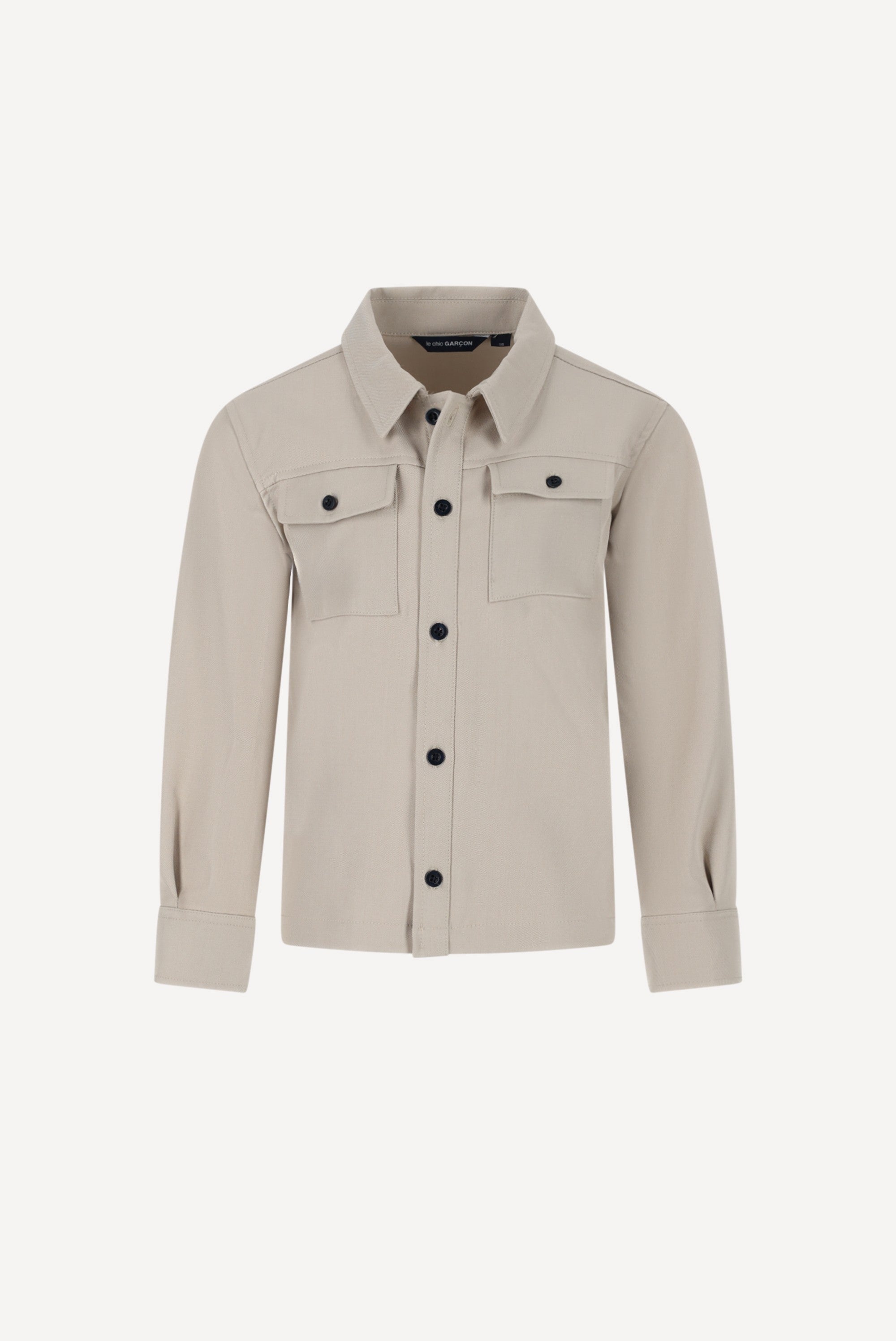 Le Chic Garcon EVILO overshirt. Oyster Grey