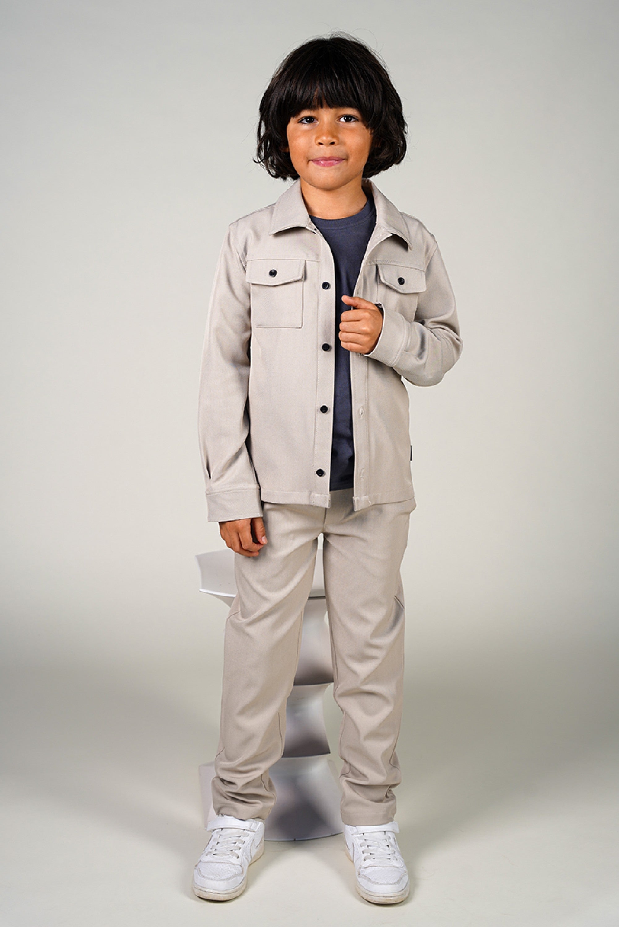 Le Chic Garcon DONKY broek. Oyster Grey