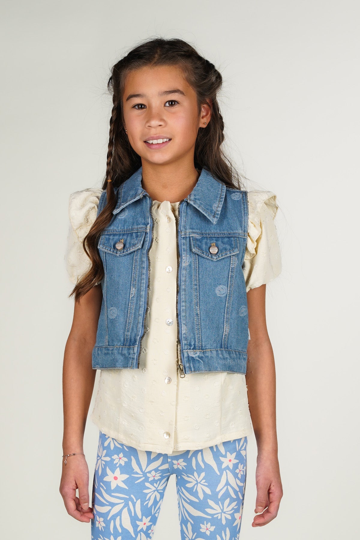 VALERY smiley-denim gilet