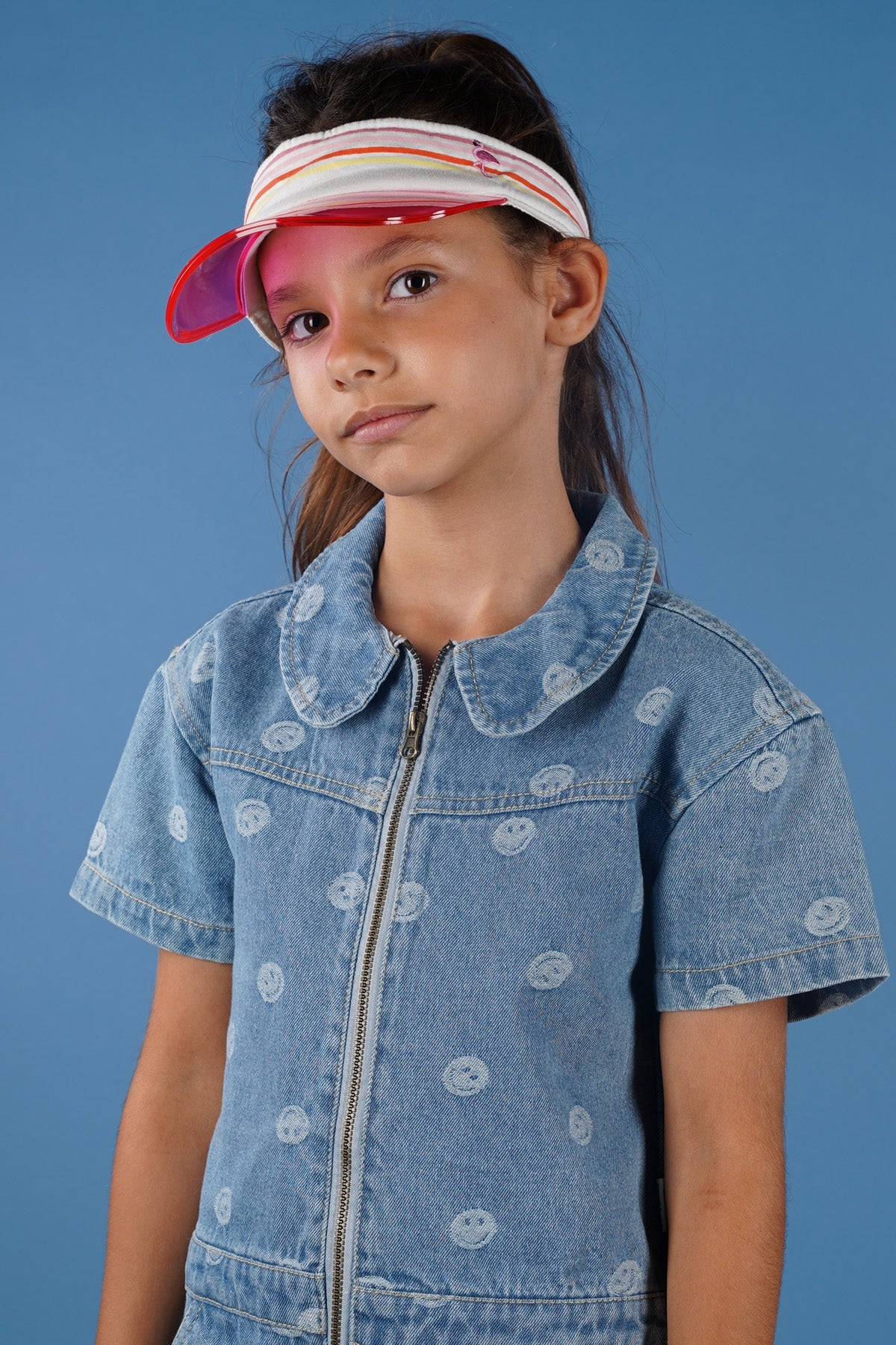 Moodstreet Bobbi Smiley-Denim Playsuit