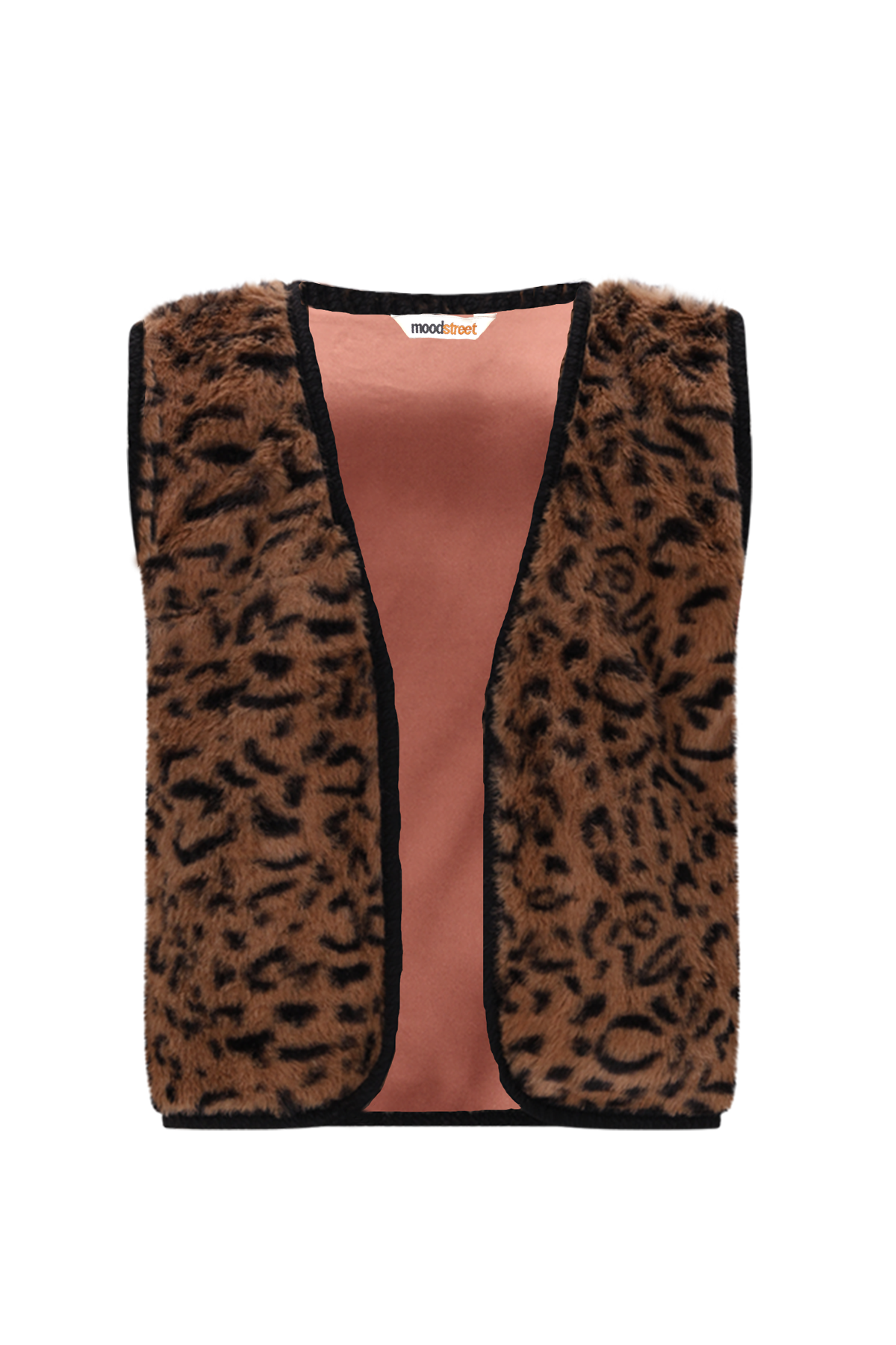 Moodstreet Vajen Furry Gilet -Luipaard-