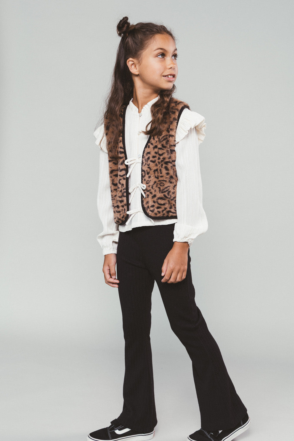 Moodstreet Vajen Furry Gilet -Luipaard-
