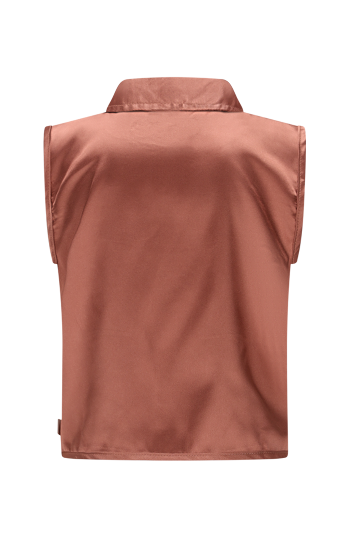 Moodstreet Vina Satijnen Gilet -Hazelnoot-