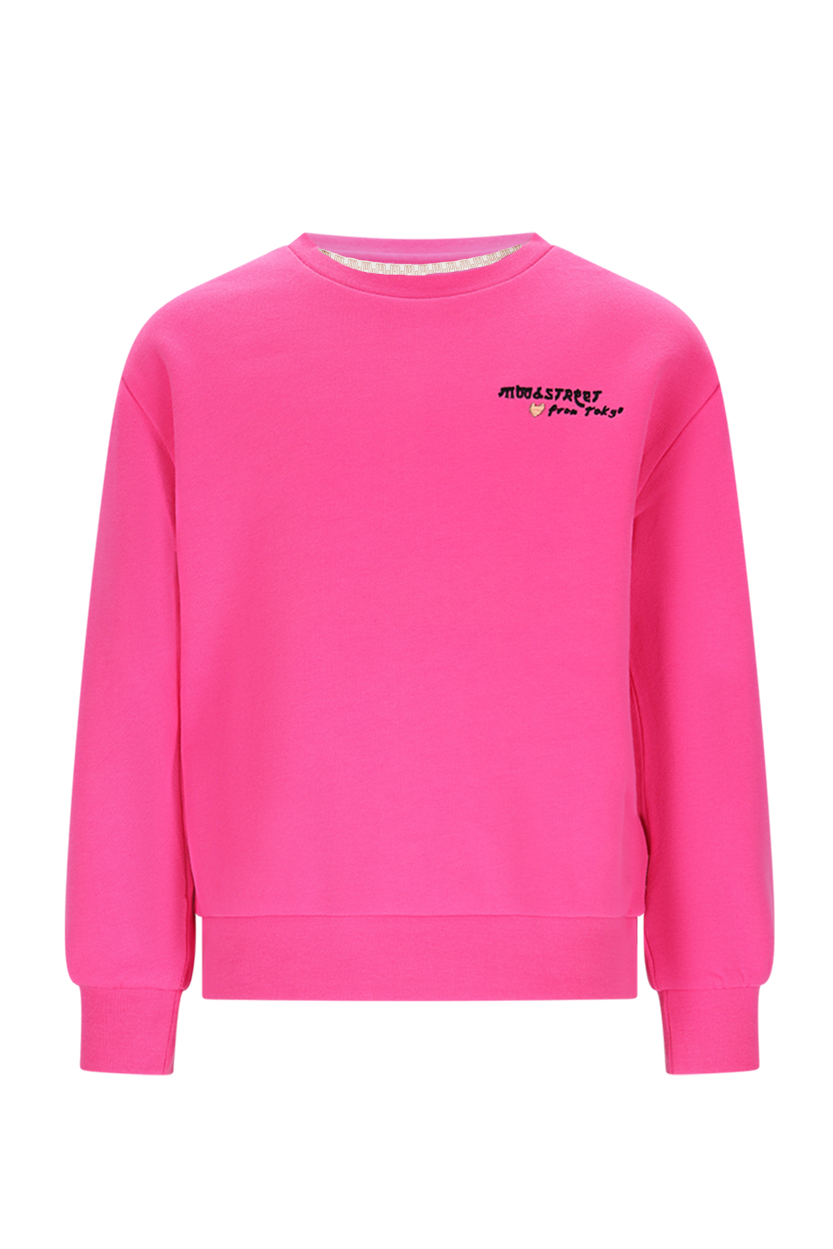 Moodstreet Sky Lucky Cat Sweater -Neon Roze-