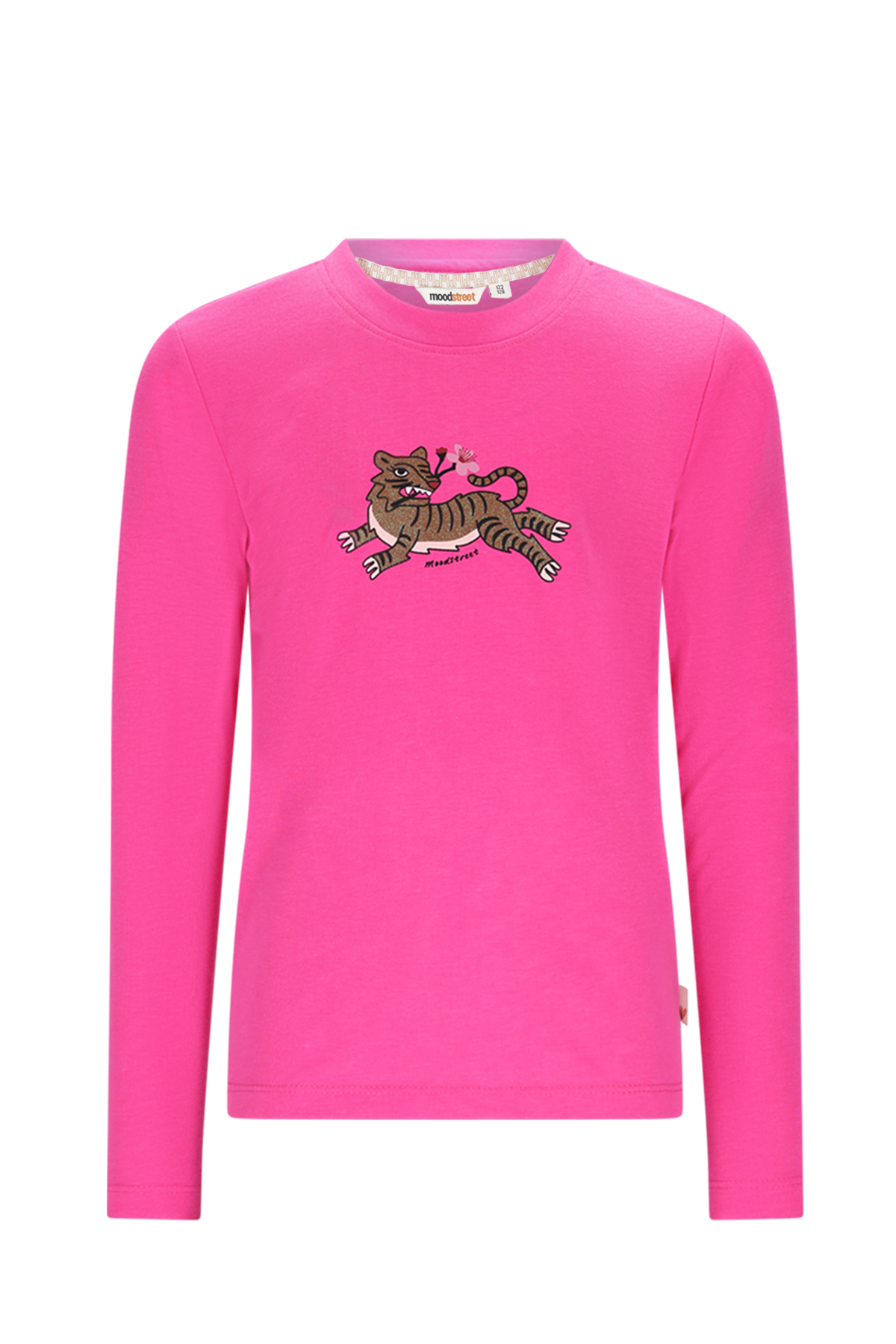Moodstreet Lilly Glitterprint Longsleeve -Neon Roze-
