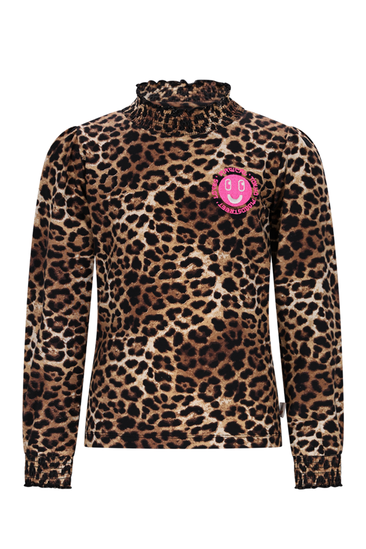 Moodstreet Laure Smock Longsleeve -Luipaard-