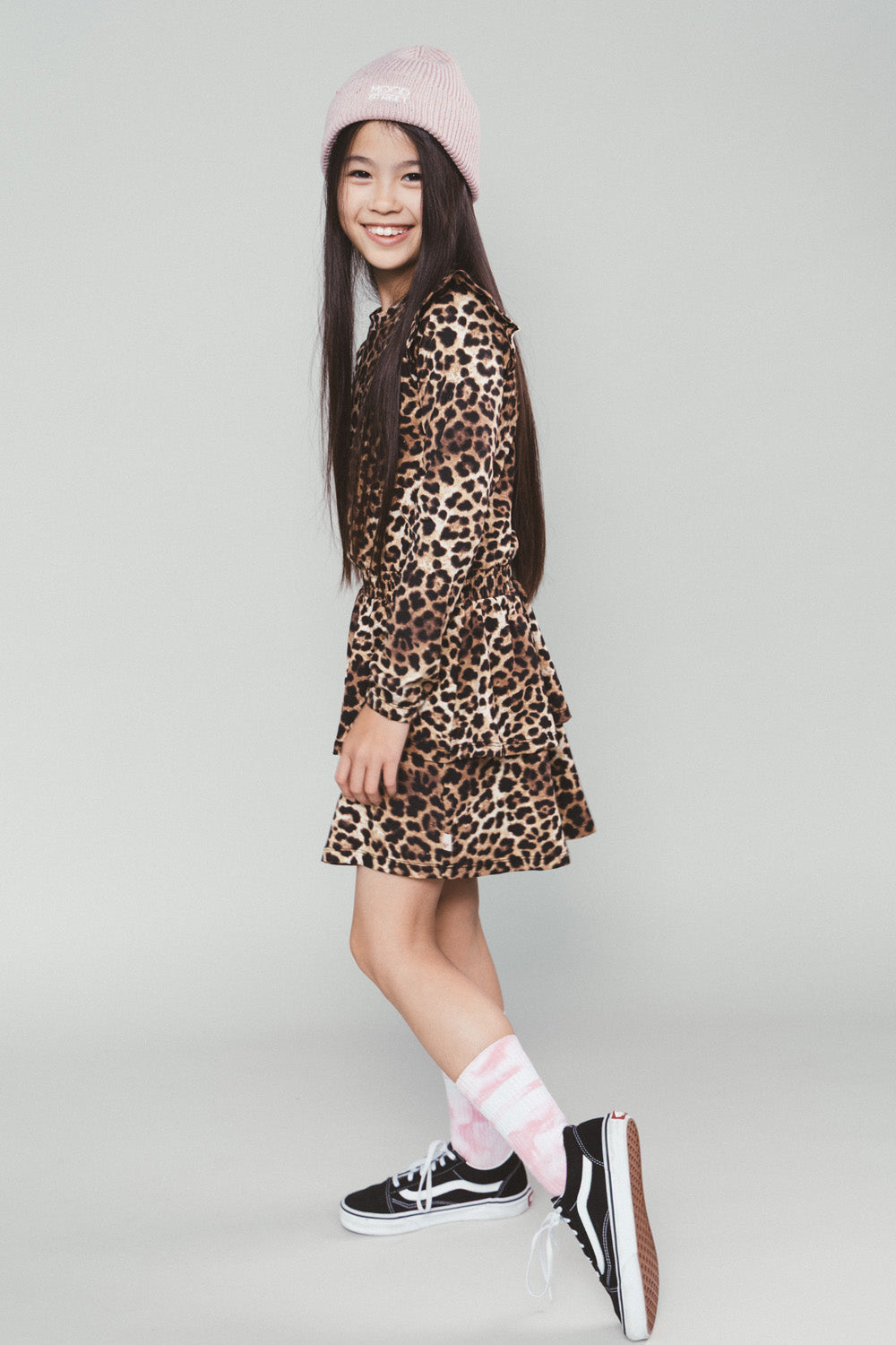 Moodstreet Ditsu Jersey Jurk -Luipaard-