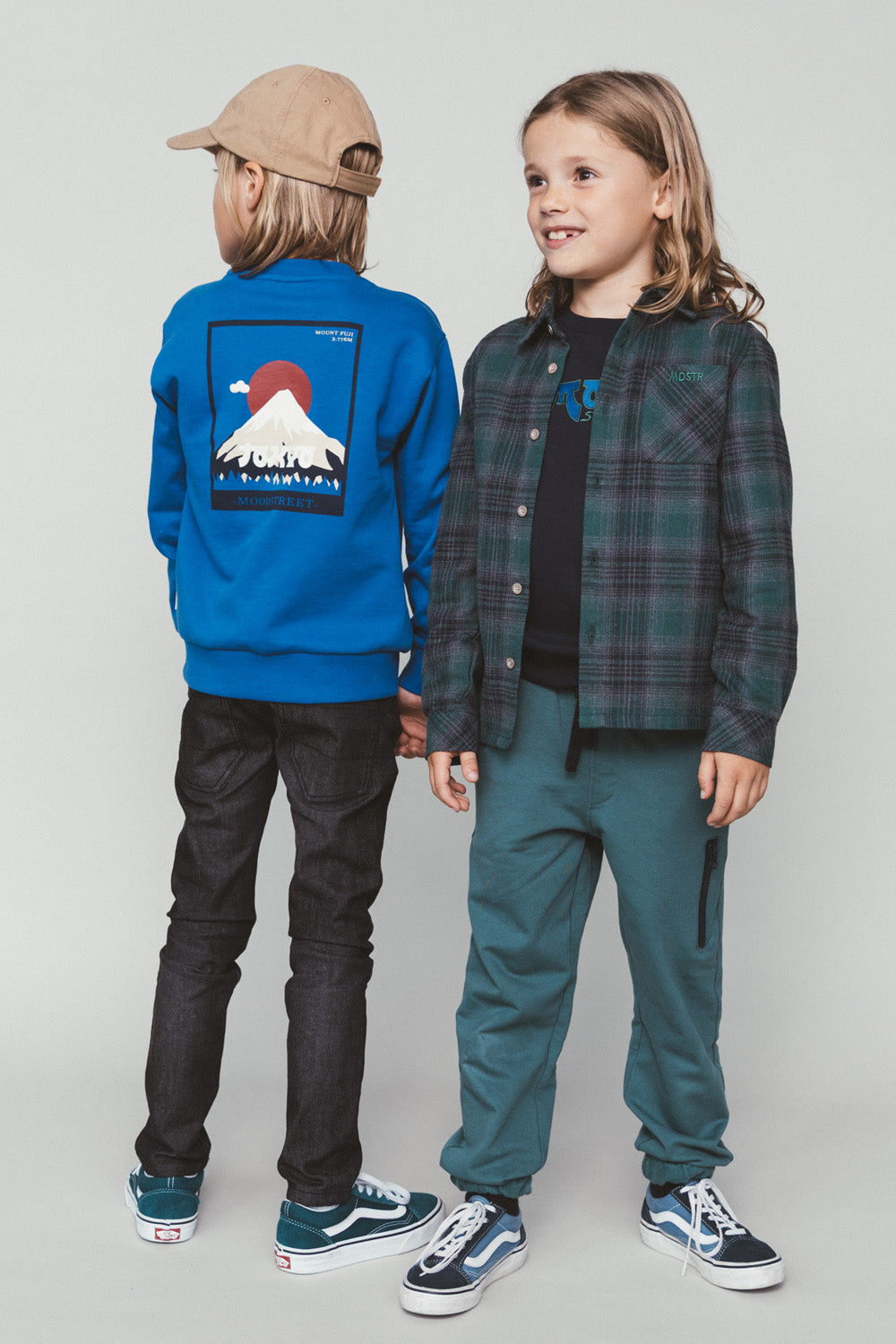 Moodstreet Simon Mount Fuji Sweater -Kobalt-