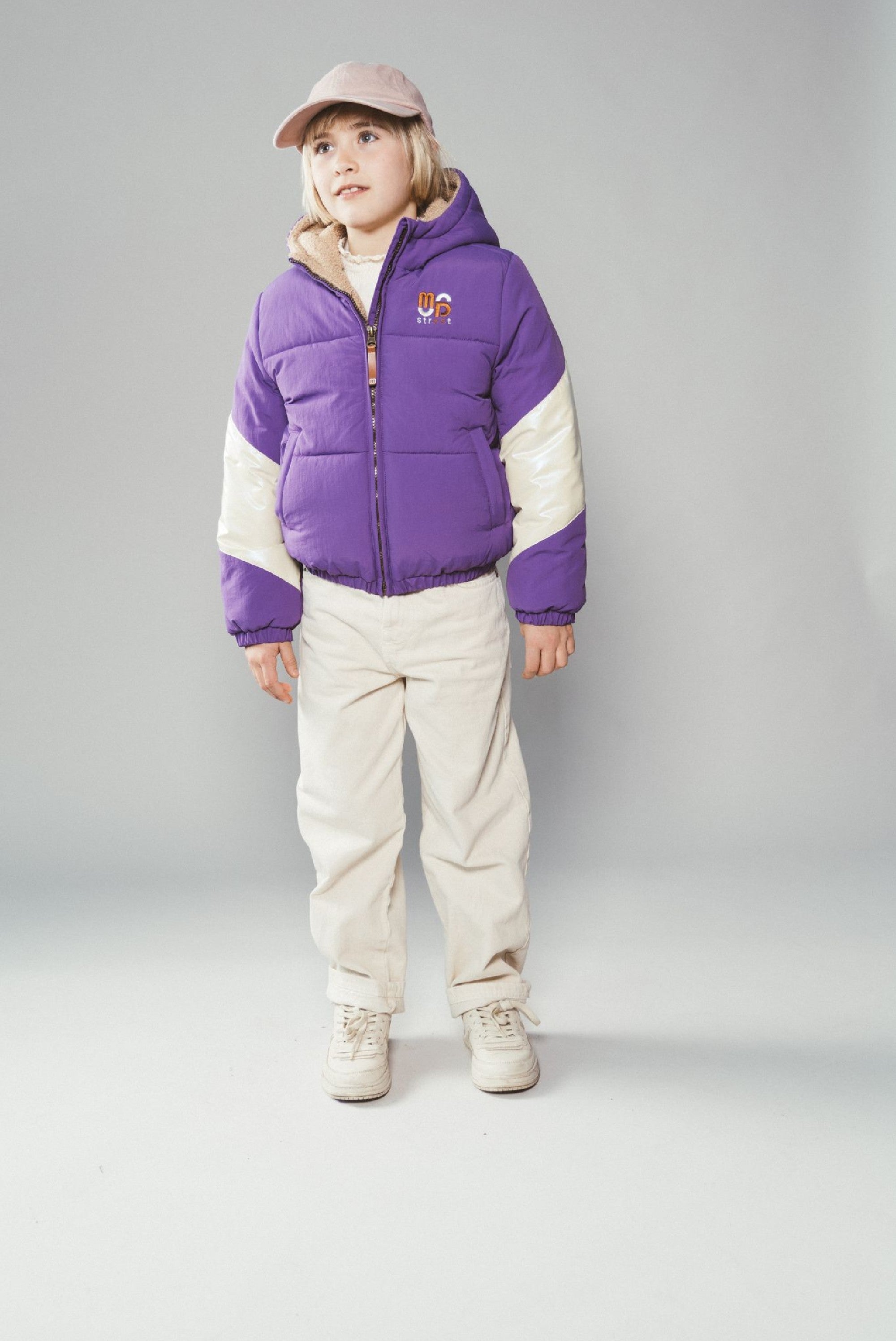 Moodstreet JULES multi-colour bomber - Purple