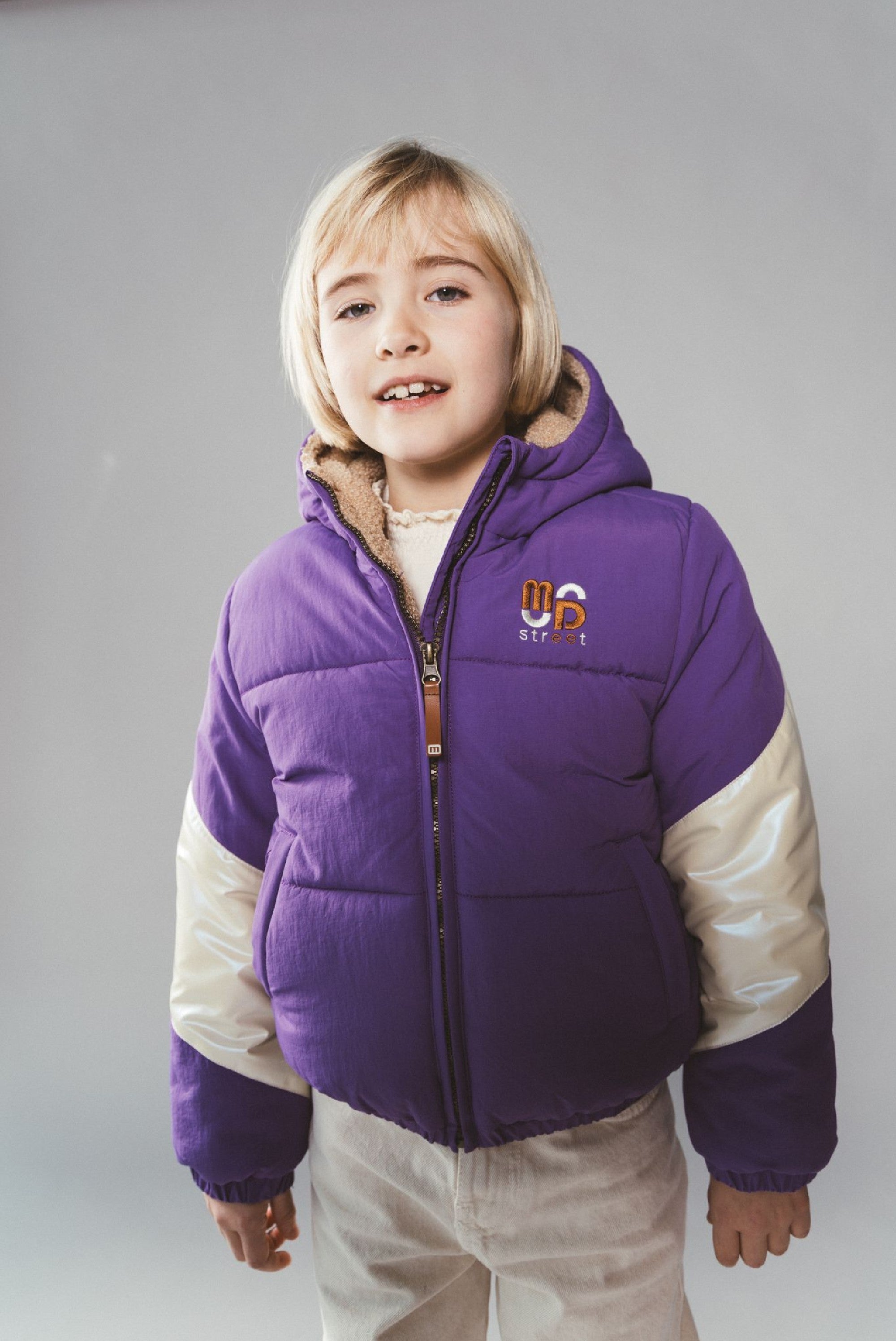 Moodstreet JULES multi-colour bomber - Purple