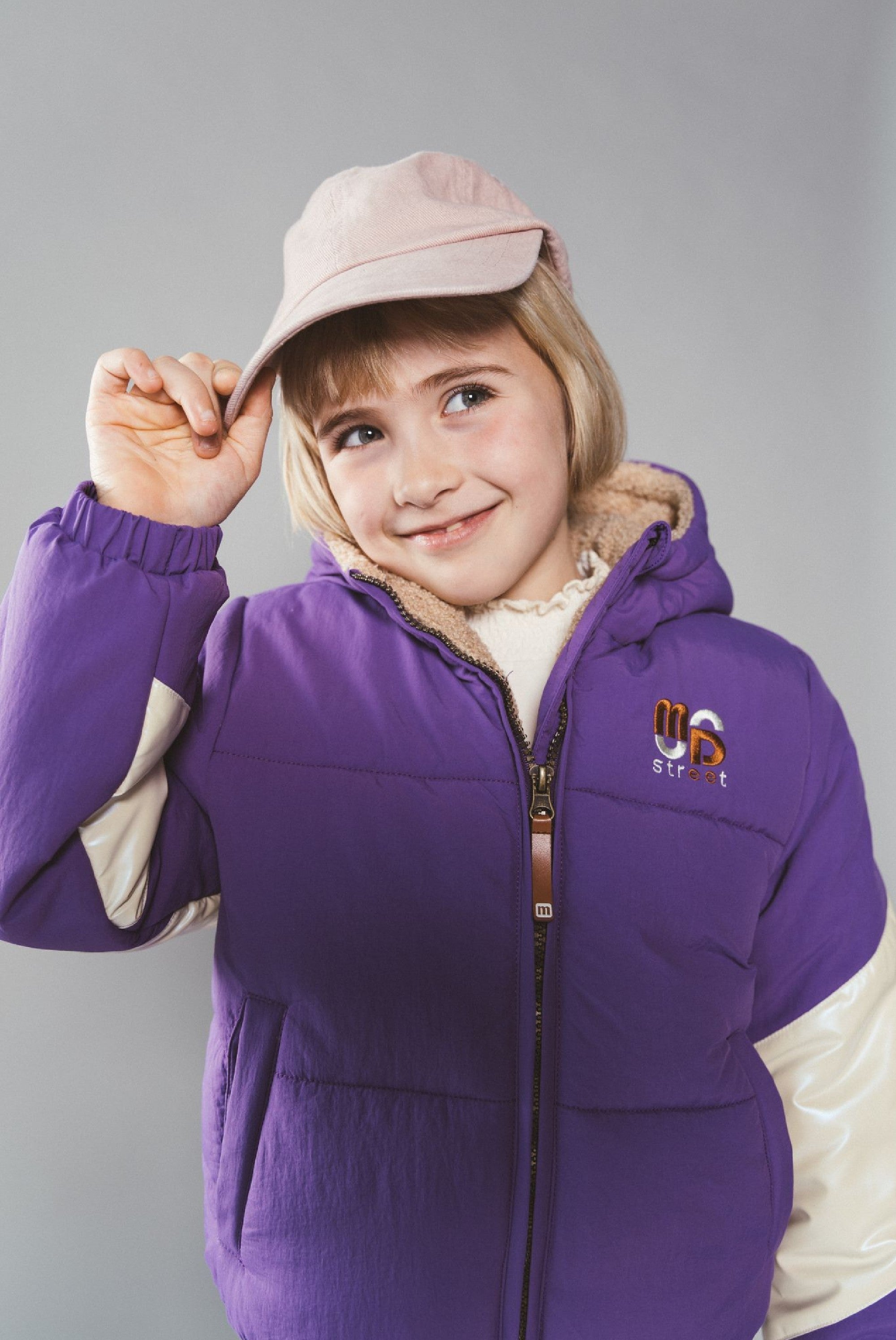 Moodstreet JULES multi-colour bomber - Purple
