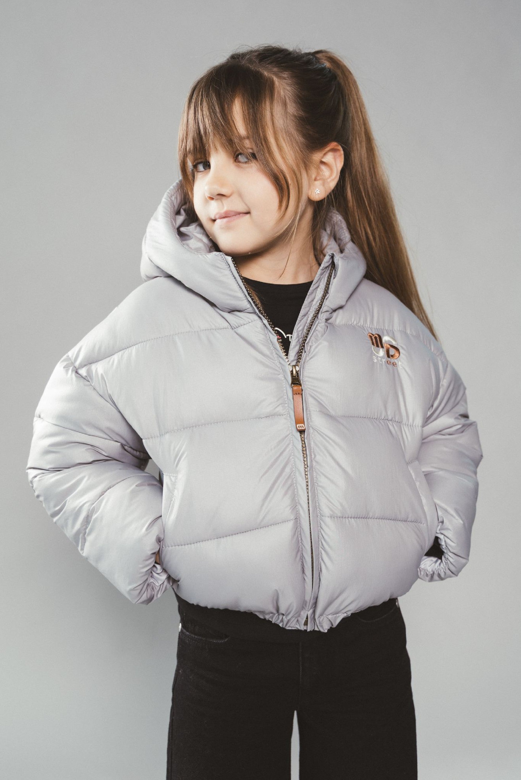 Moodstreet JOYA cropped bomber - Silver